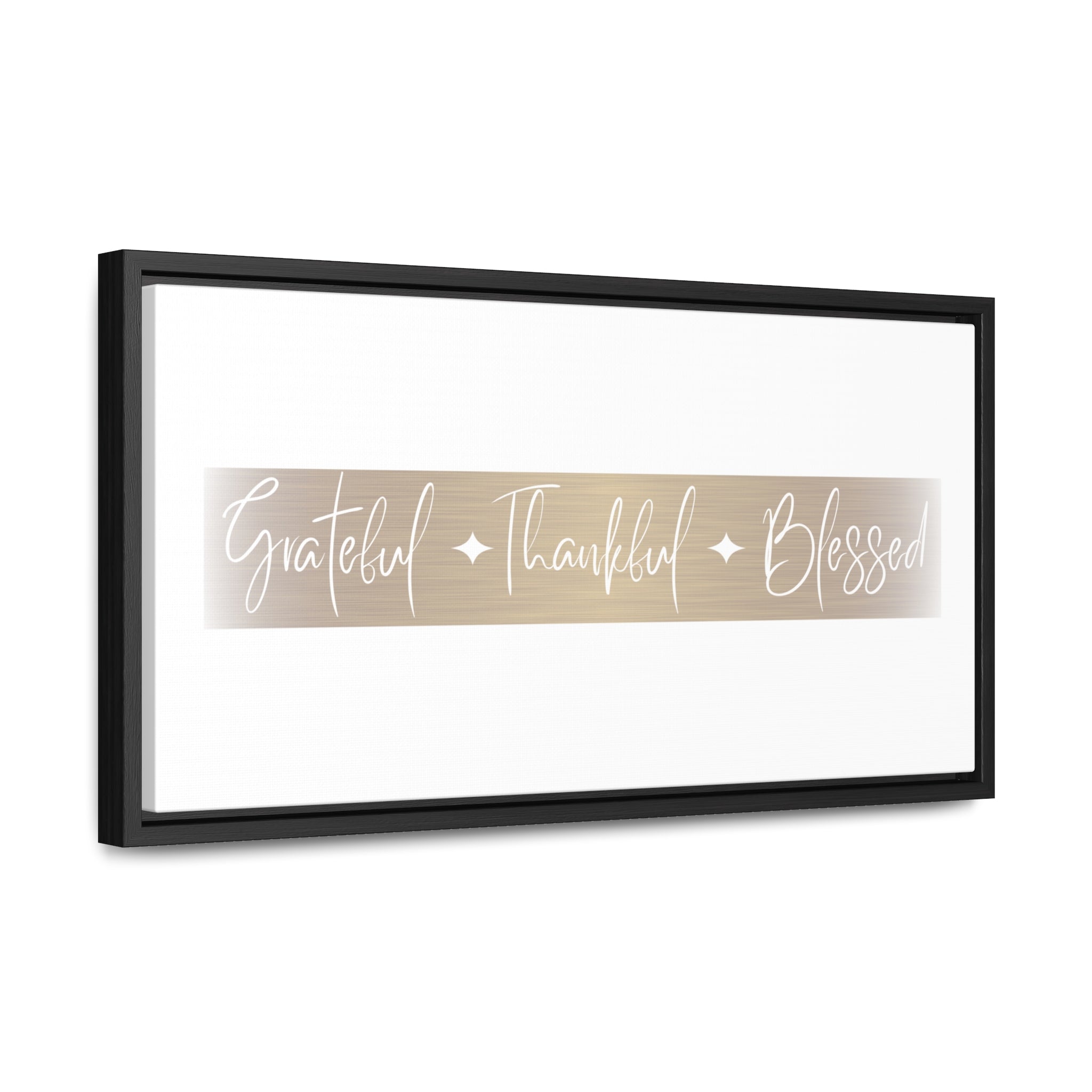 Grateful, Thankful, Blessed | Gratitude Wall Art | Canvas