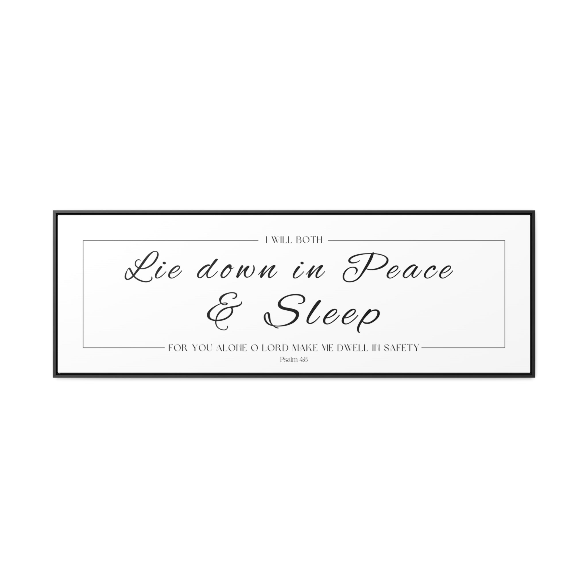 I Will Both Lie Down In Peace & Sleep | Christian Wall Art