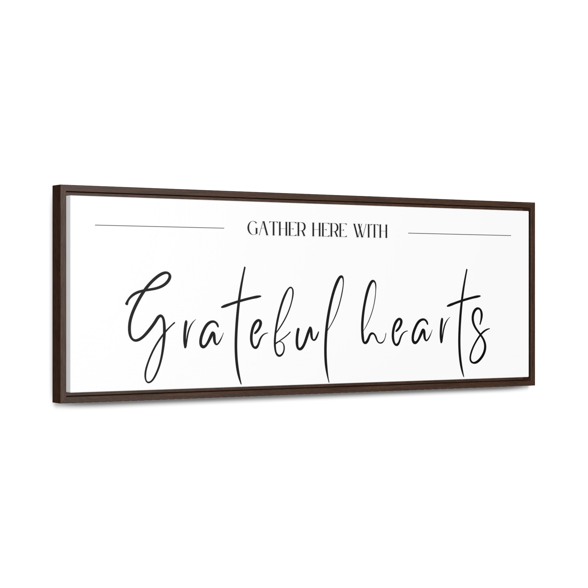 Gather With Grateful Hearts | Gratitude Wall Art | Canvas