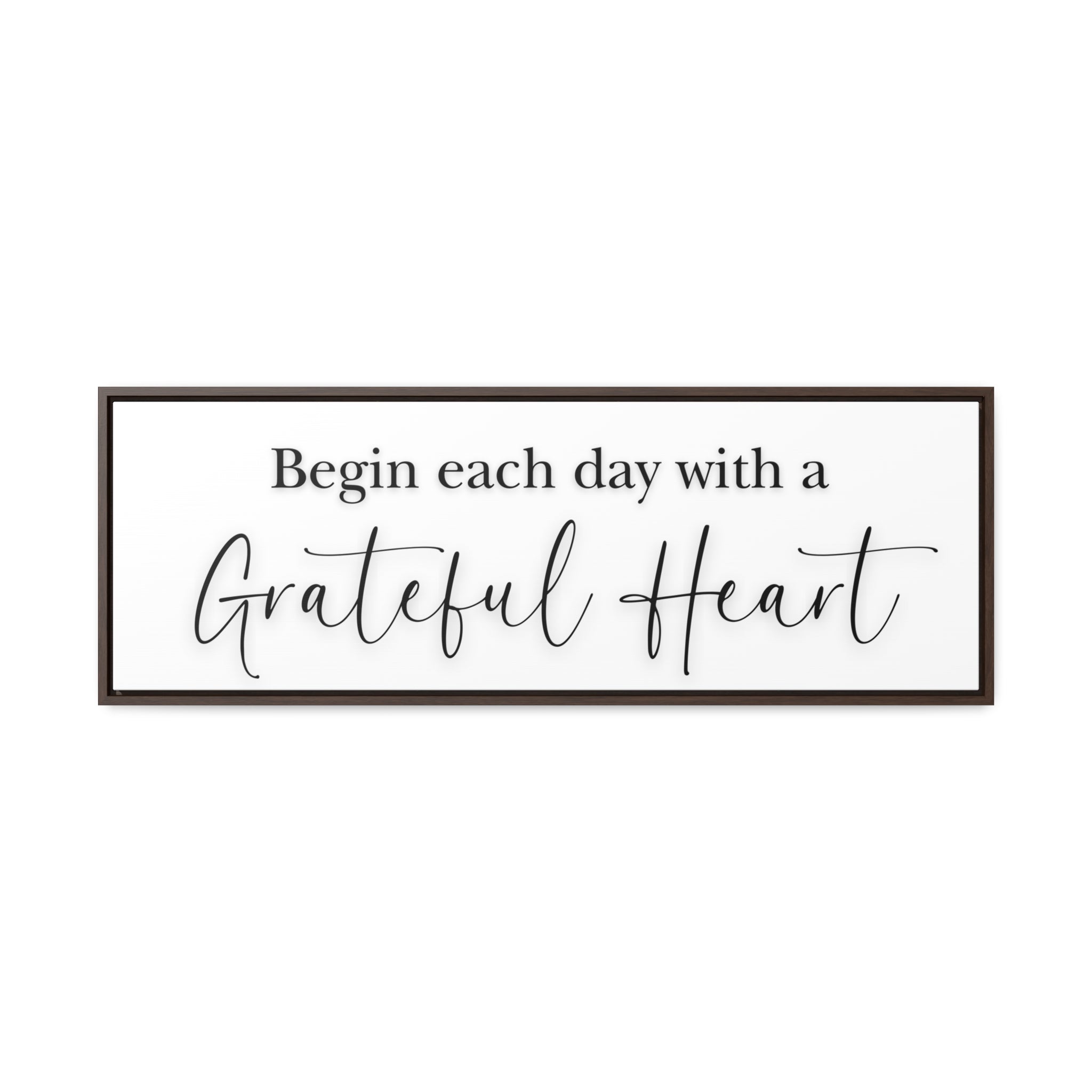 Begin With Grateful Hearts | Gratitude Wall Art | Canvas