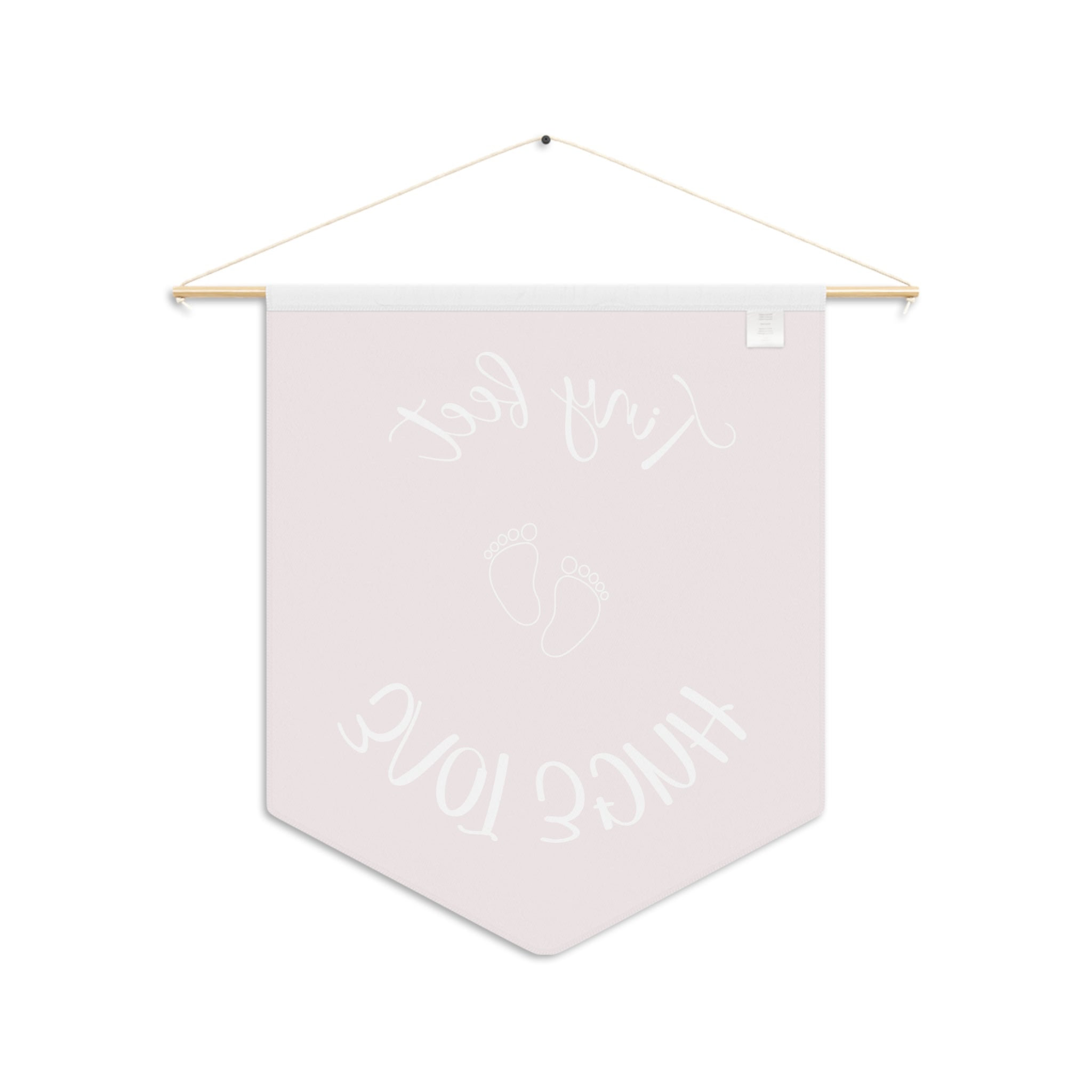 Tiny Feet Huge Love | Nursery Pennant Wall Art