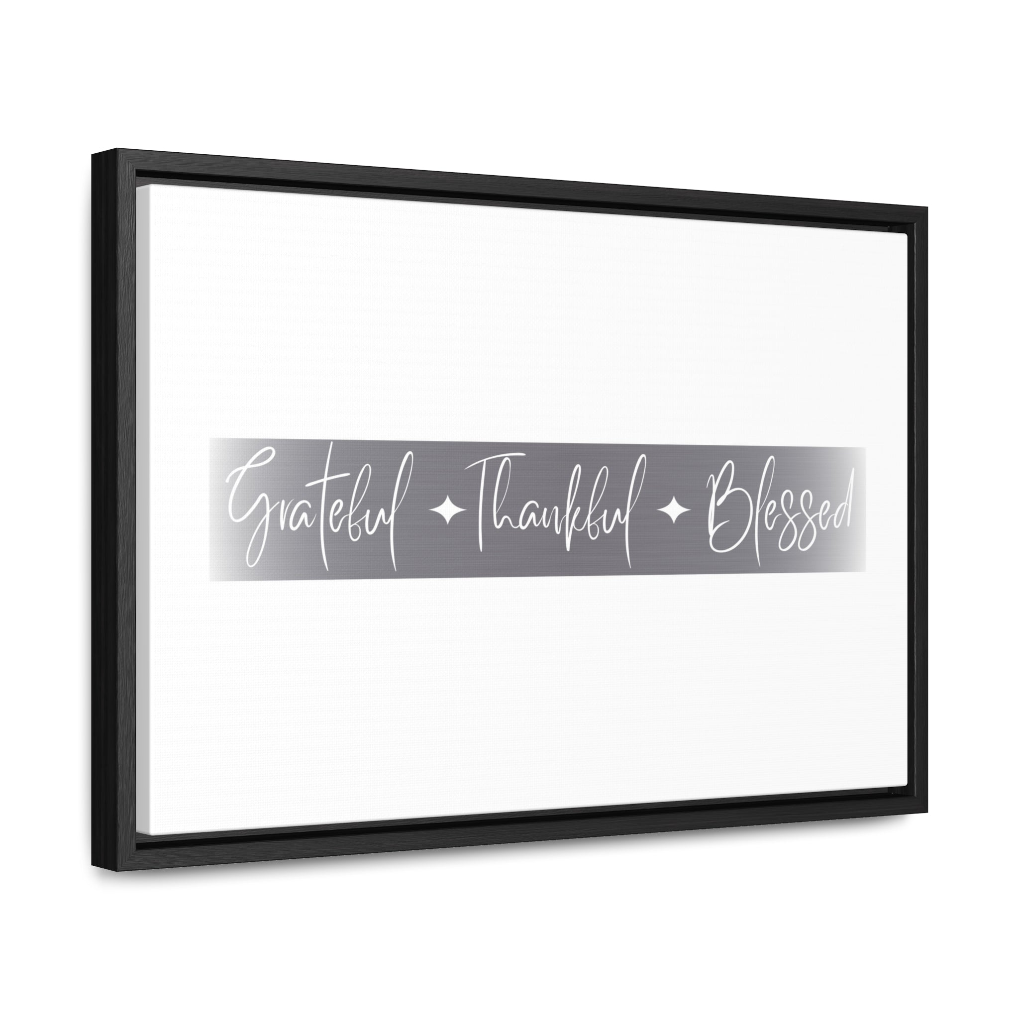 Grateful, Thankful, Blessed | Gratitude Wall Art | Canvas