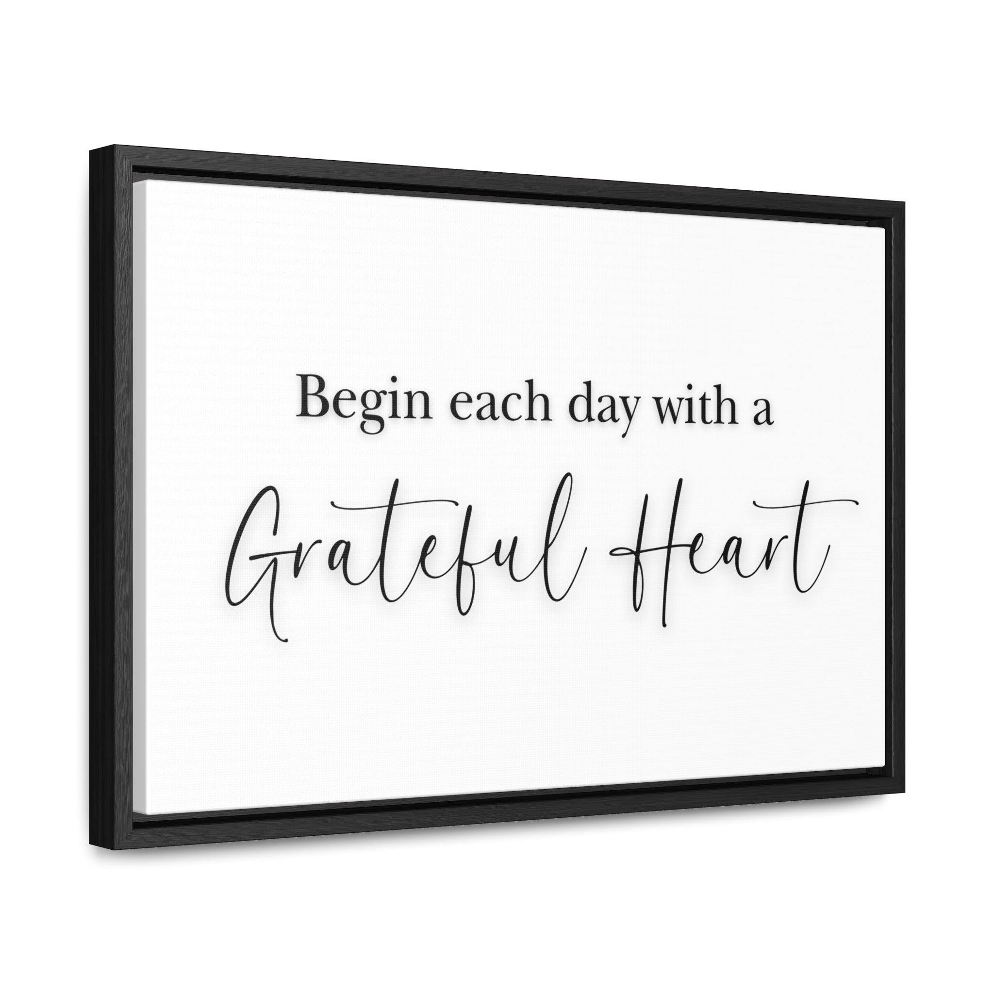 Begin With Grateful Hearts | Gratitude Wall Art | Canvas