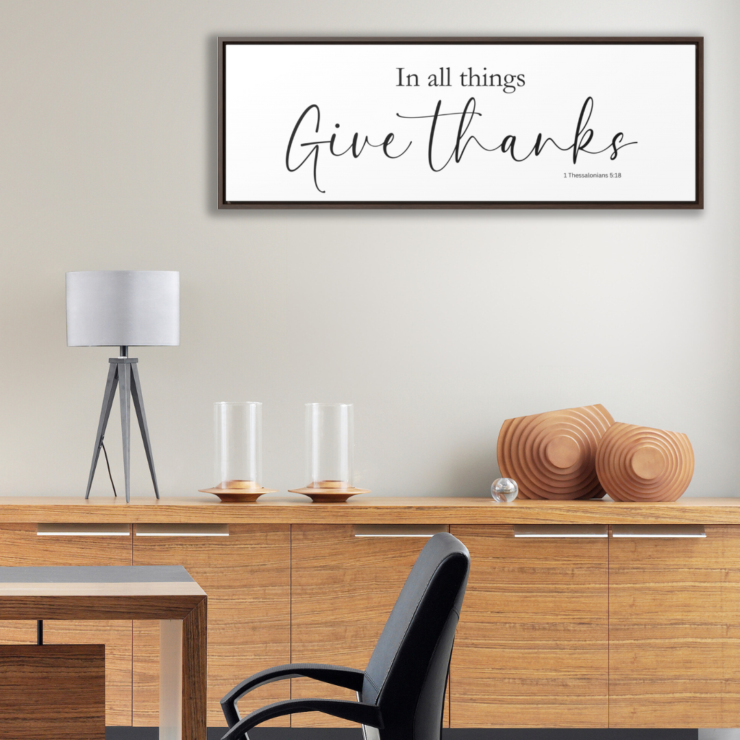 In All Things Give Thanks | Christian Wall Art