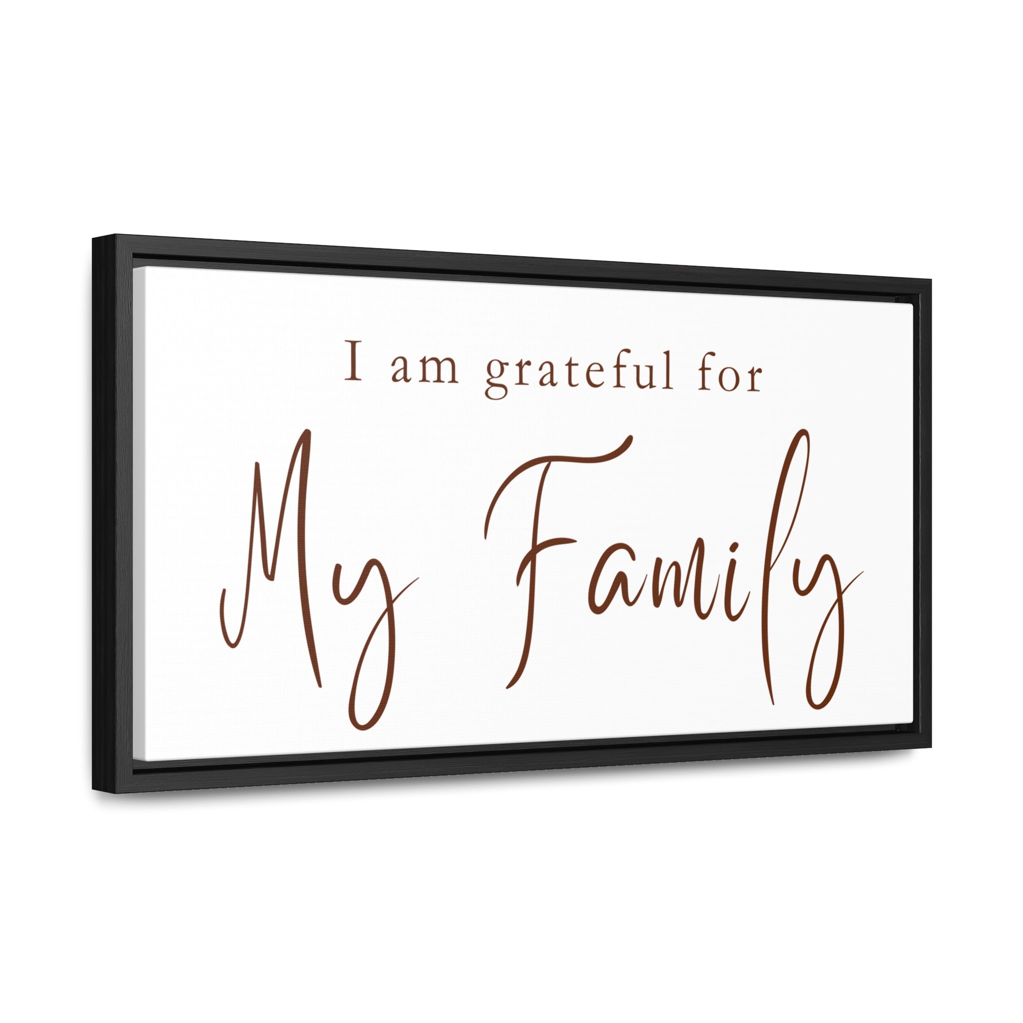 Grateful For Family | Gratitude Wall Art | Canvas