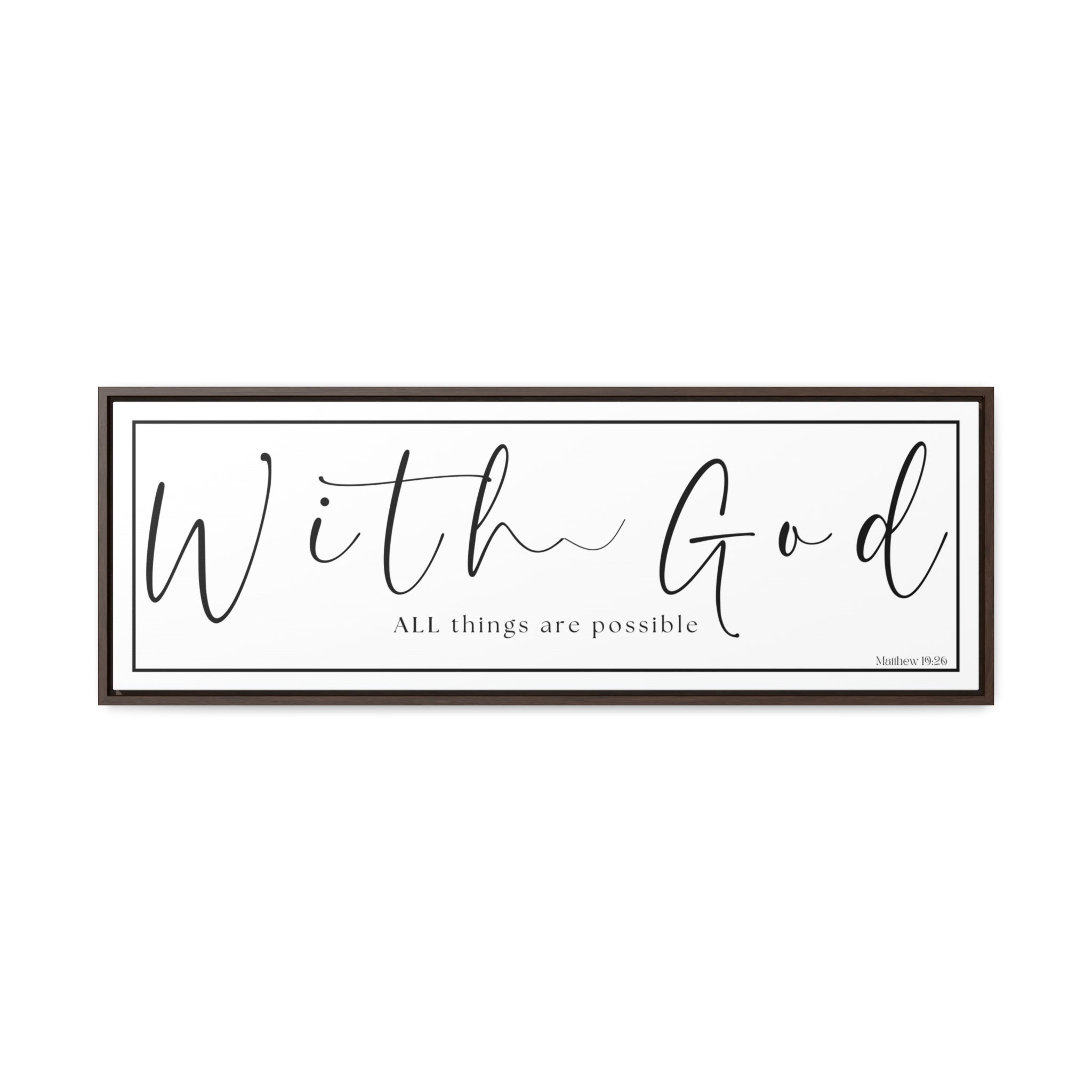 With God All Things Are Possible | Christian Wall Art