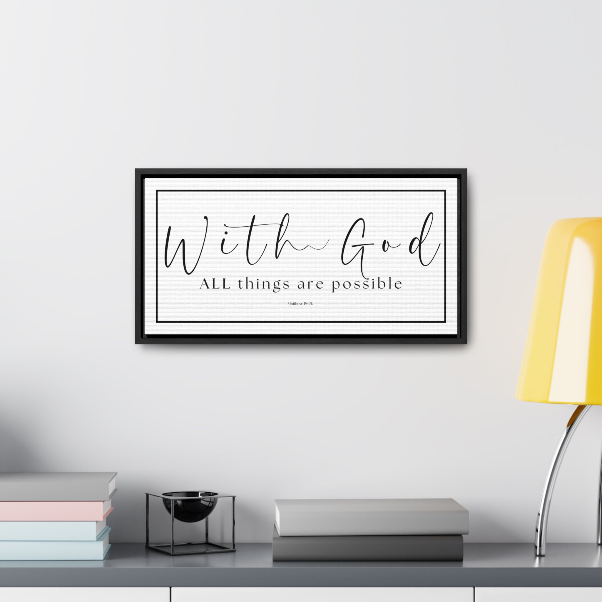 With God All Things Are Possible | Christian Wall Art