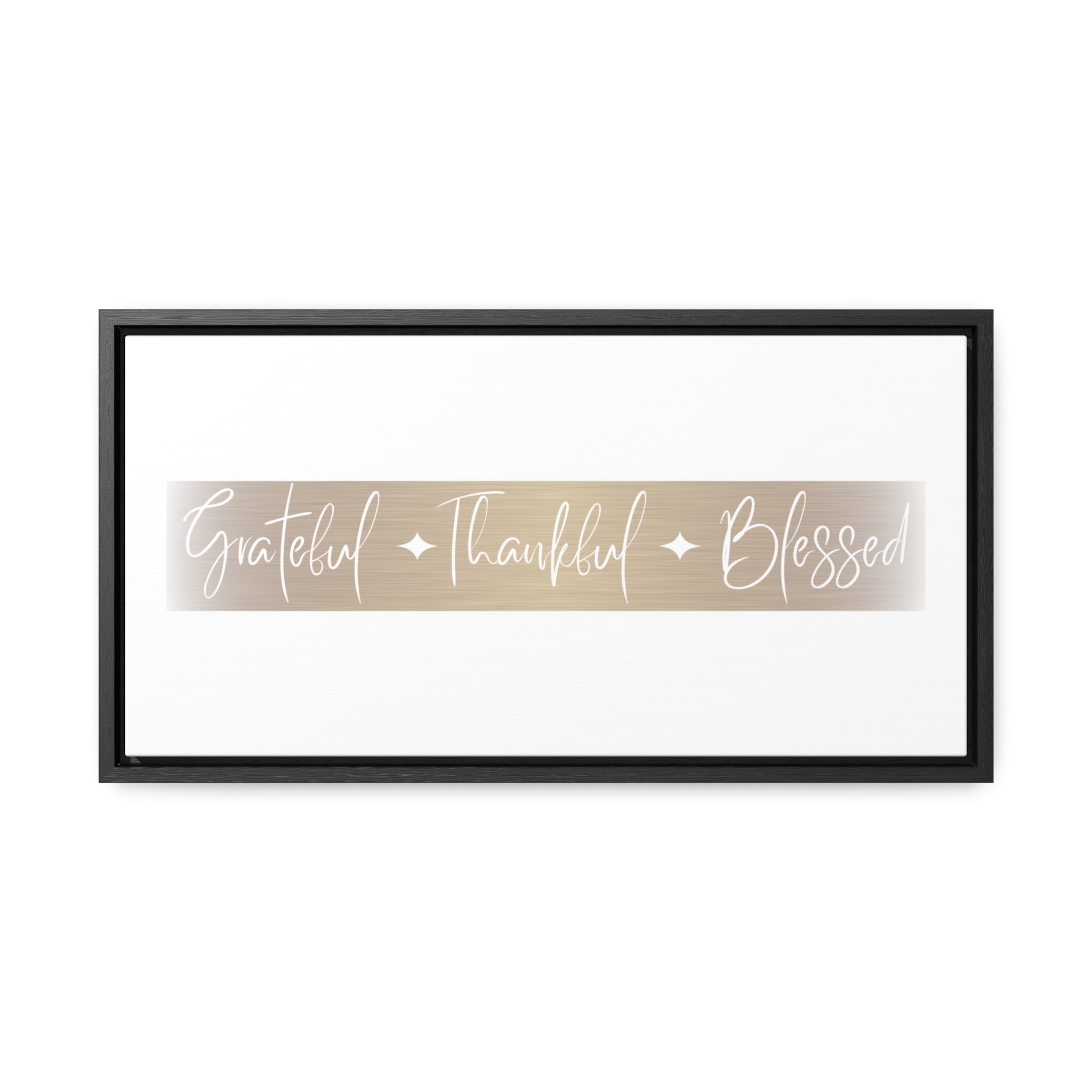 Grateful, Thankful, Blessed | Gratitude Wall Art | Canvas