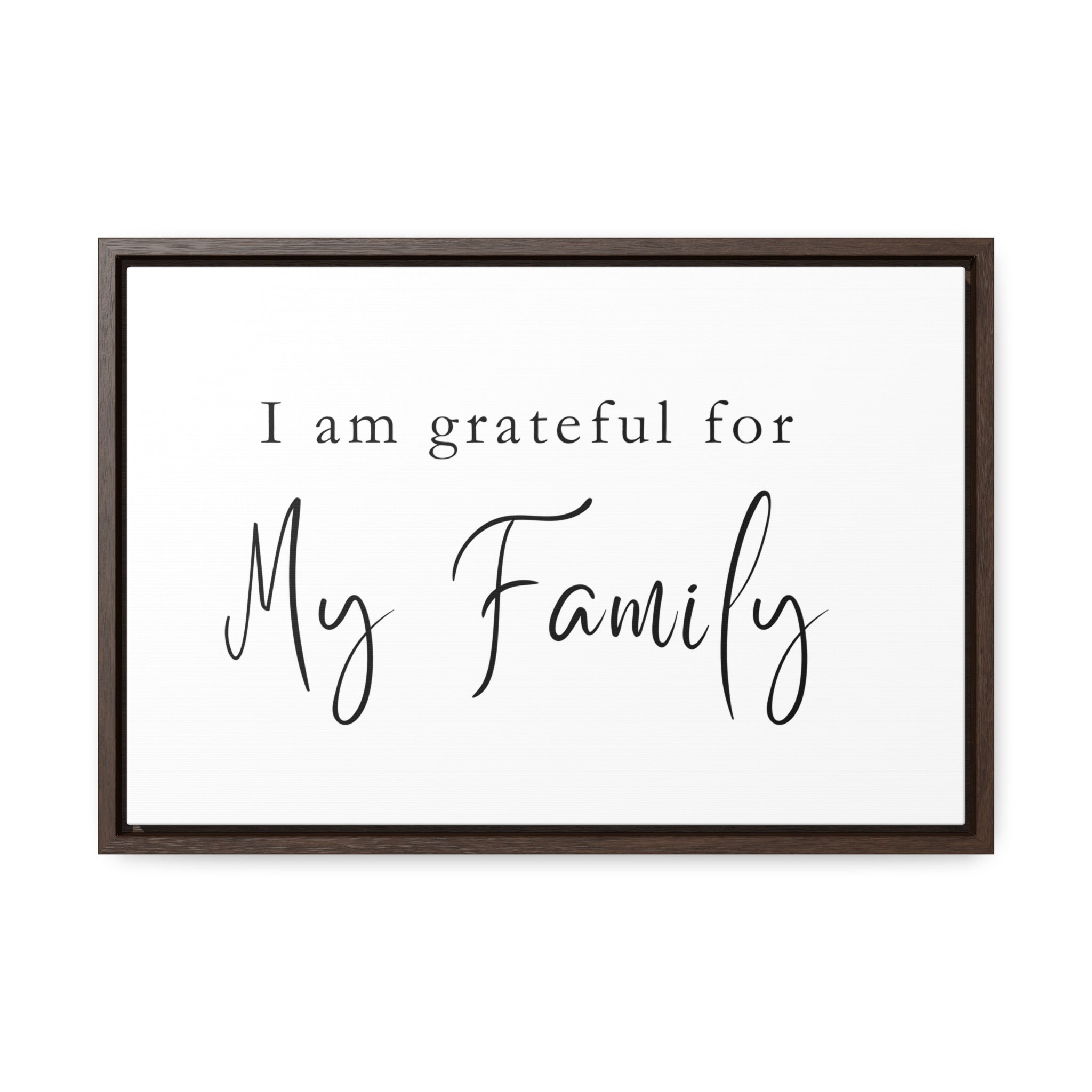 Grateful For Family | Gratitude Wall Art | Canvas