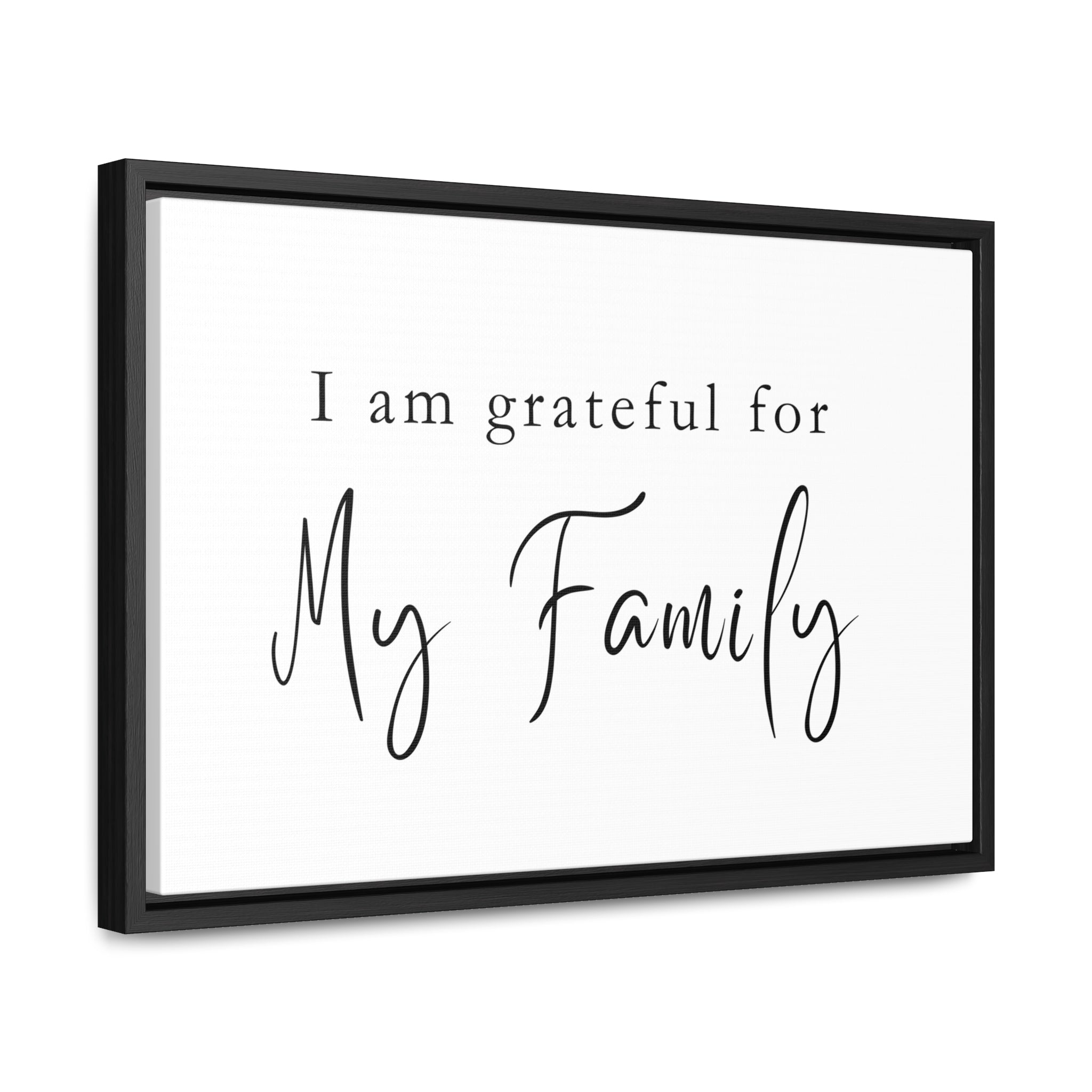 Grateful For Family | Gratitude Wall Art | Canvas