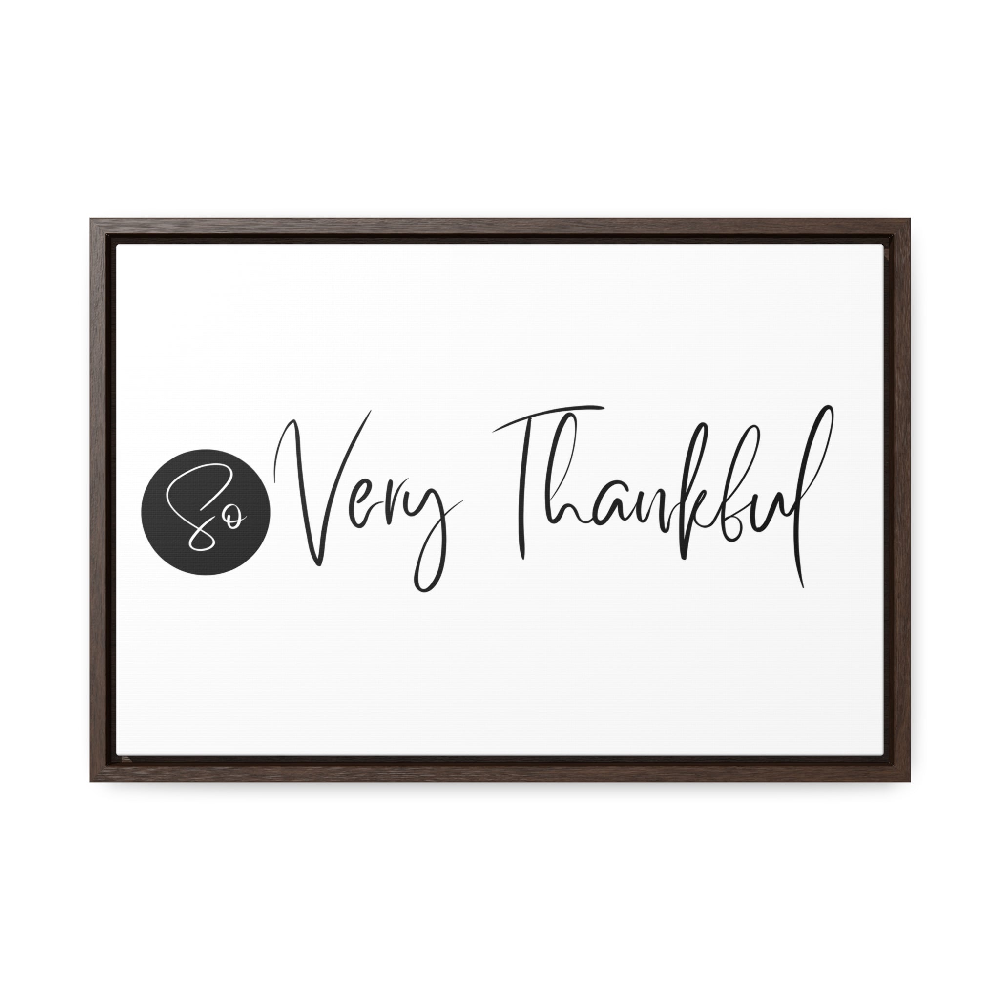 So Very Thankful | Gratitude Wall Art | Canvas