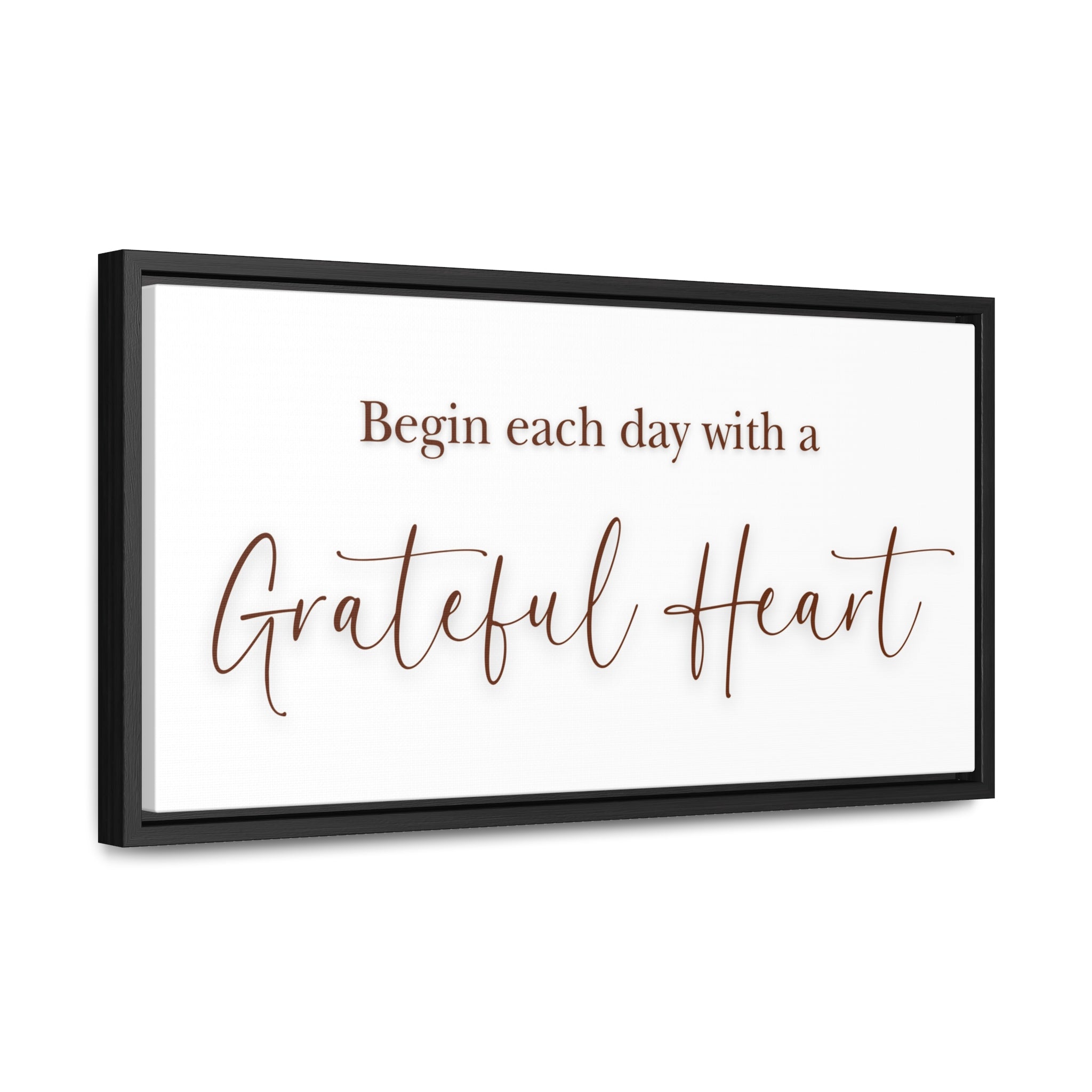 Begin With Grateful Hearts | Gratitude Wall Art | Canvas