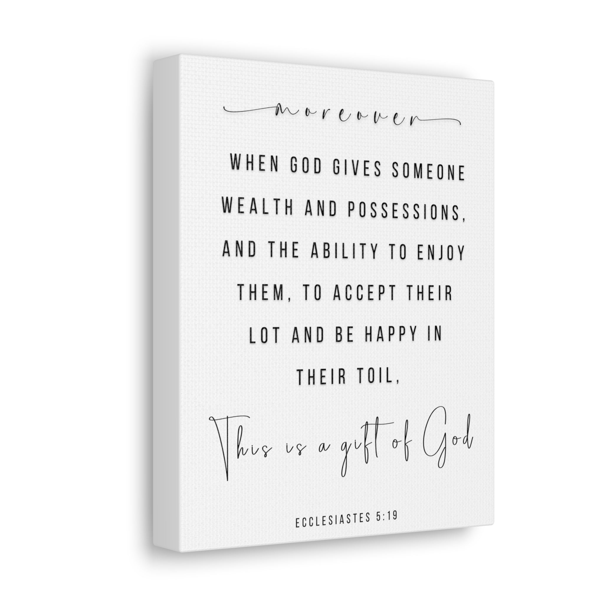 Wealth Is  A Gift From The Lord | Office Wall Art