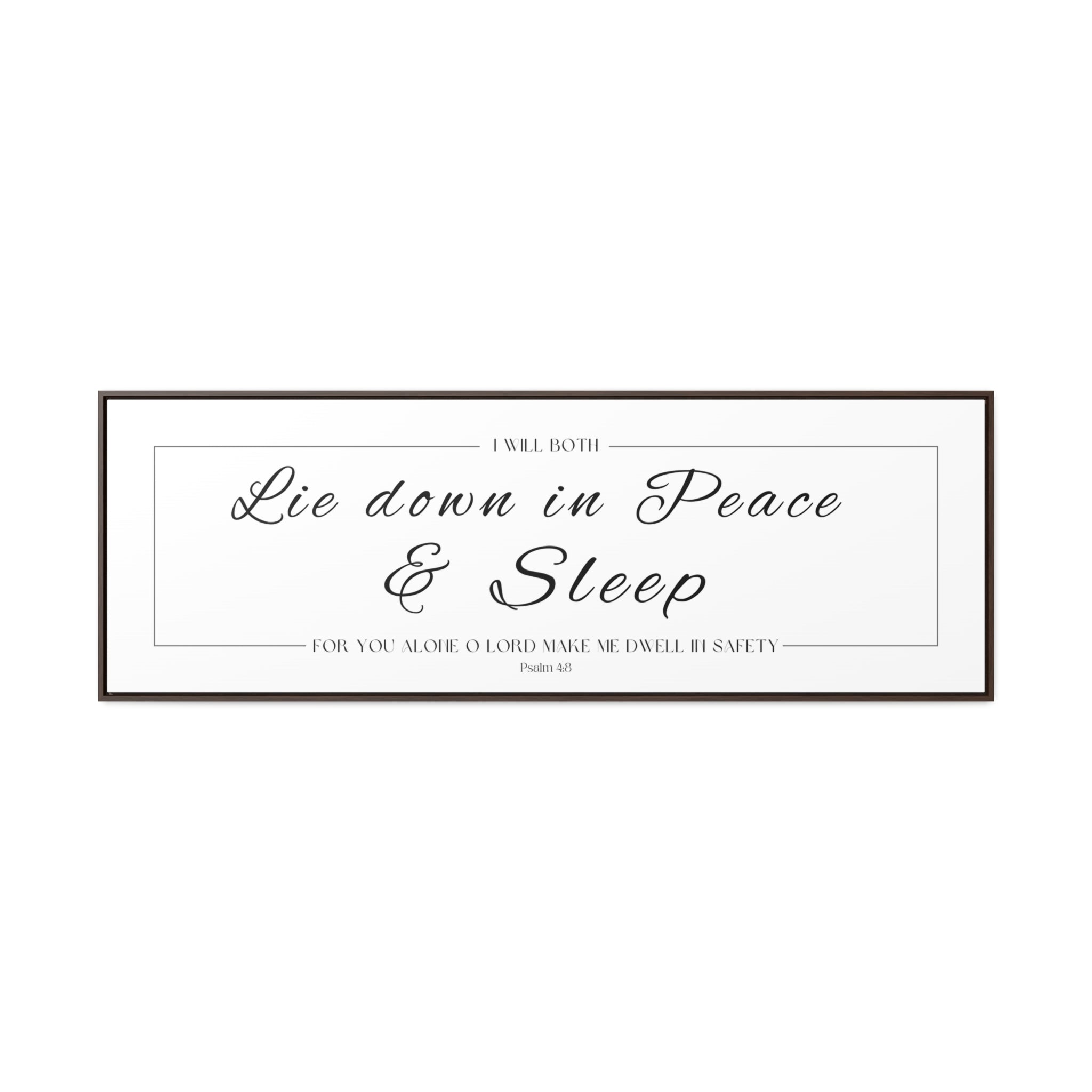 I Will Both Lie Down In Peace & Sleep | Christian Wall Art