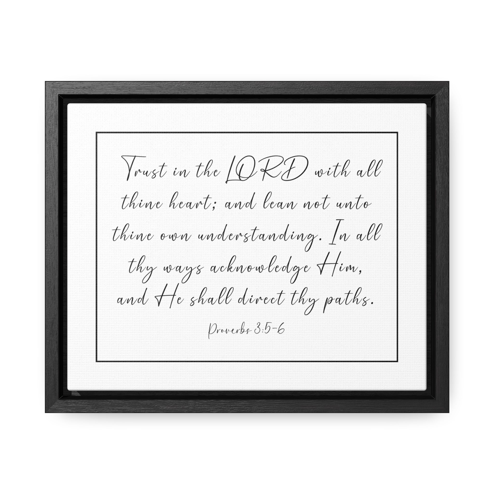 Trust In The Lord With All Your Heart | Christian Wall Art