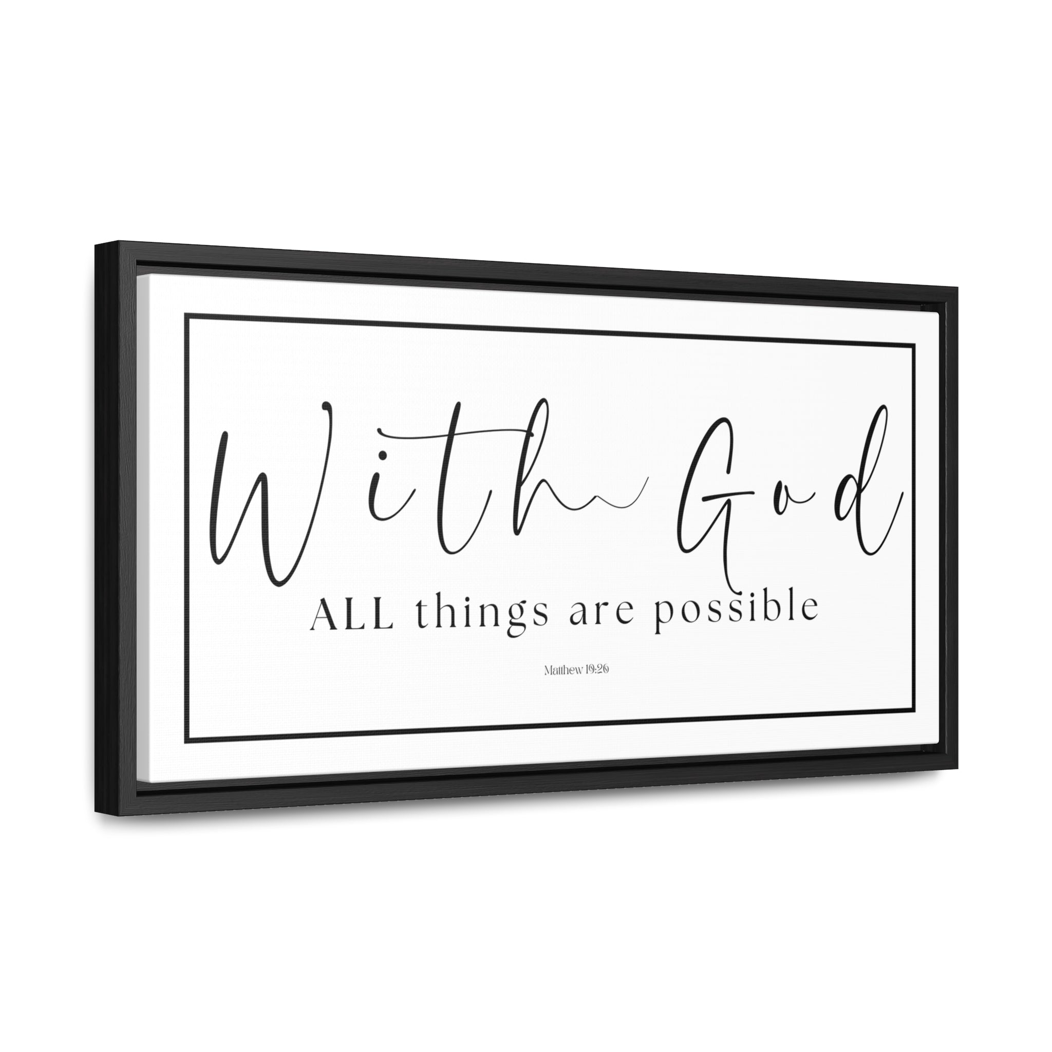 With God All Things Are Possible | Christian Wall Art