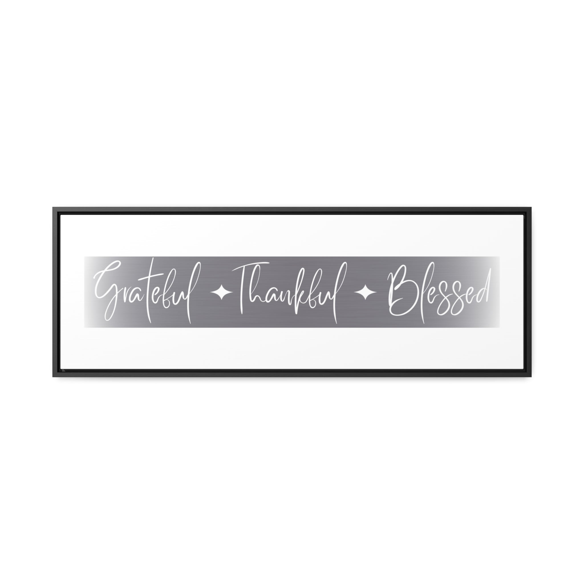 Grateful, Thankful, Blessed | Gratitude Wall Art | Canvas