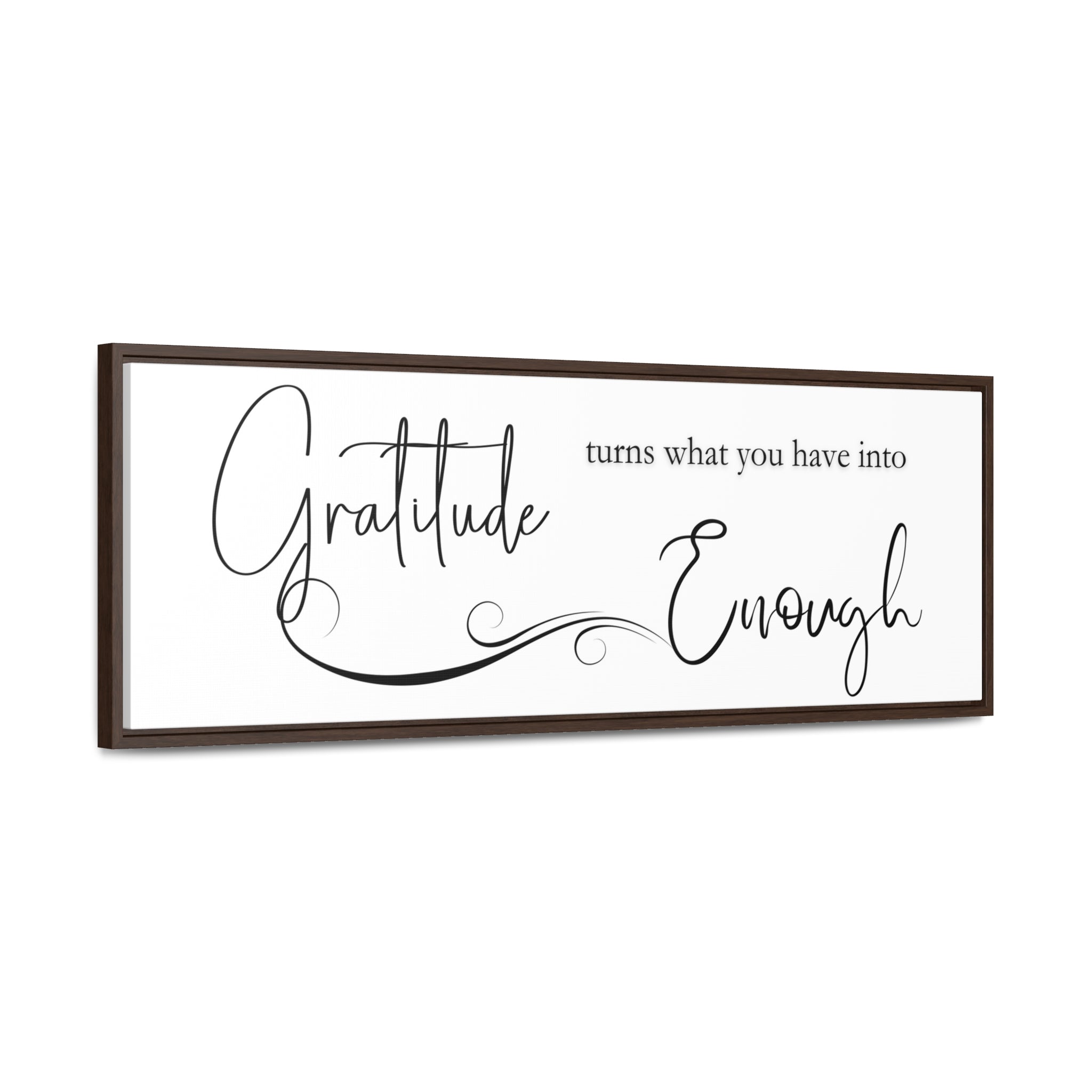 Gratitude Is Enough | Gratitude Wall Art | Canvas