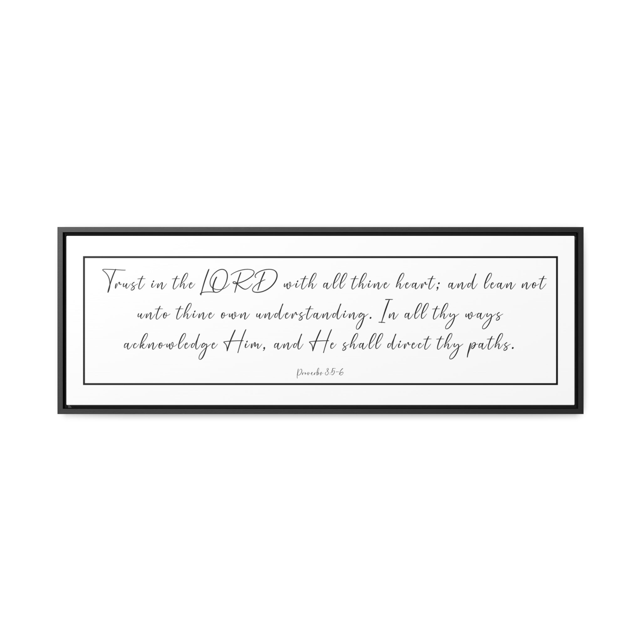 Trust In The Lord With All Your Heart | Christian Wall Art