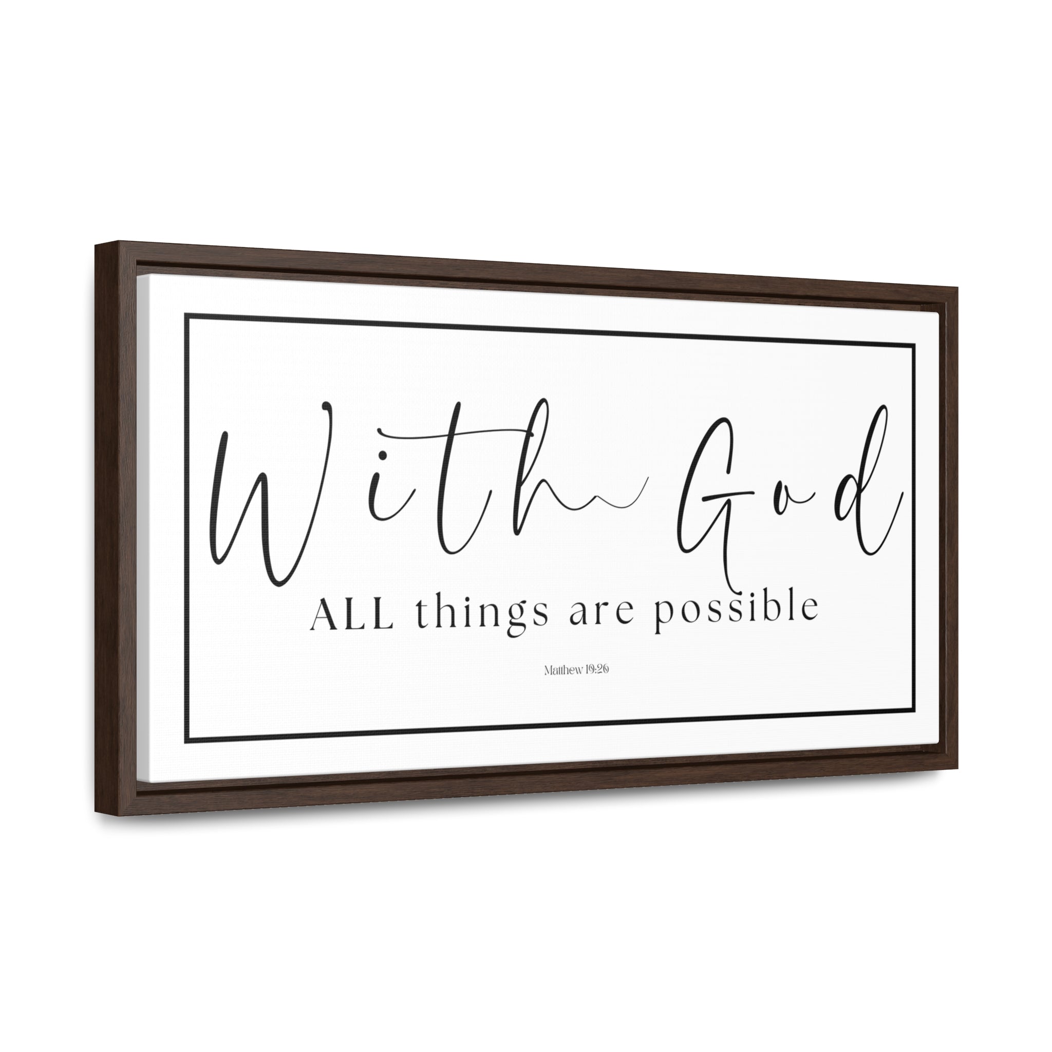 With God All Things Are Possible | Christian Wall Art