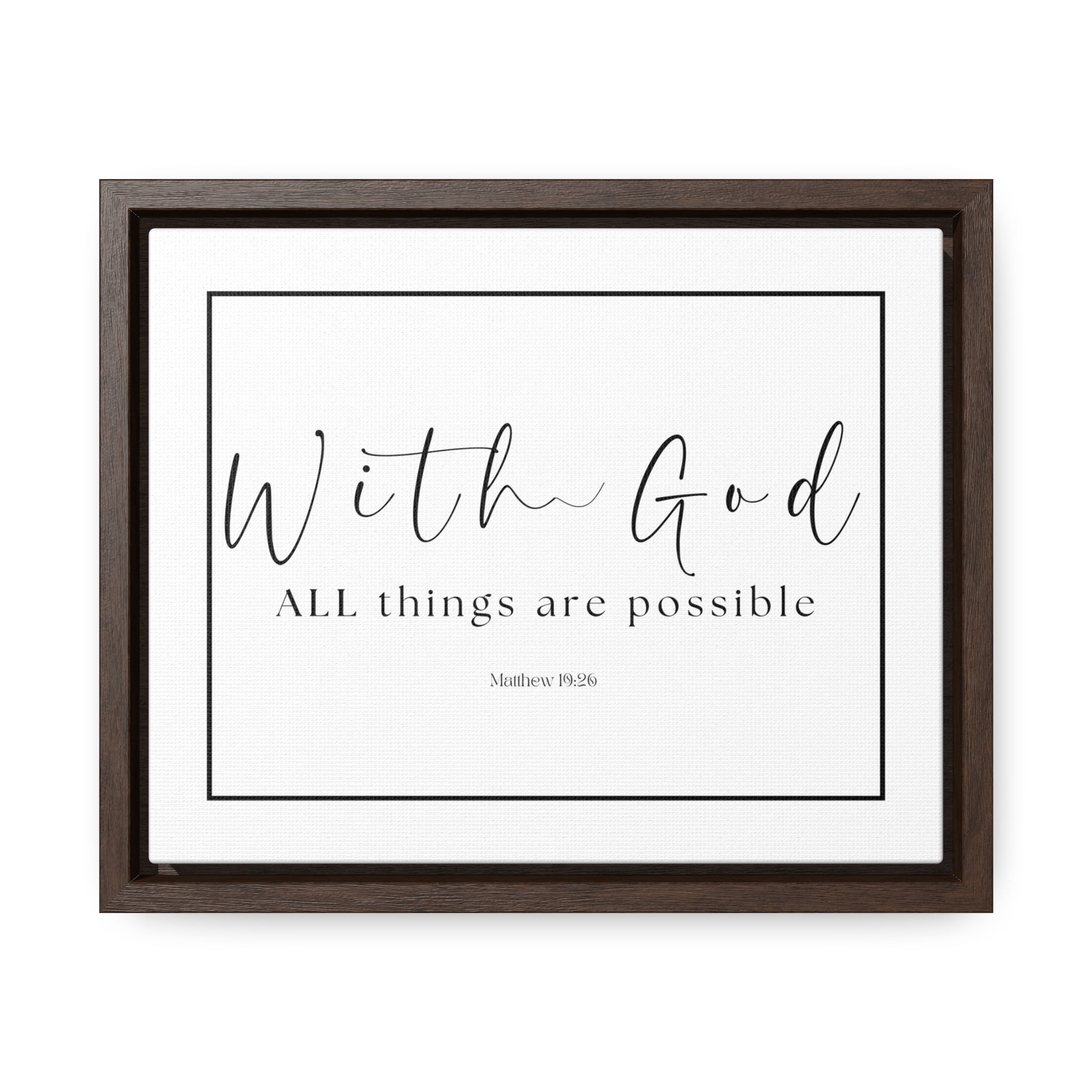 With God All Things Are Possible | Christian Wall Art