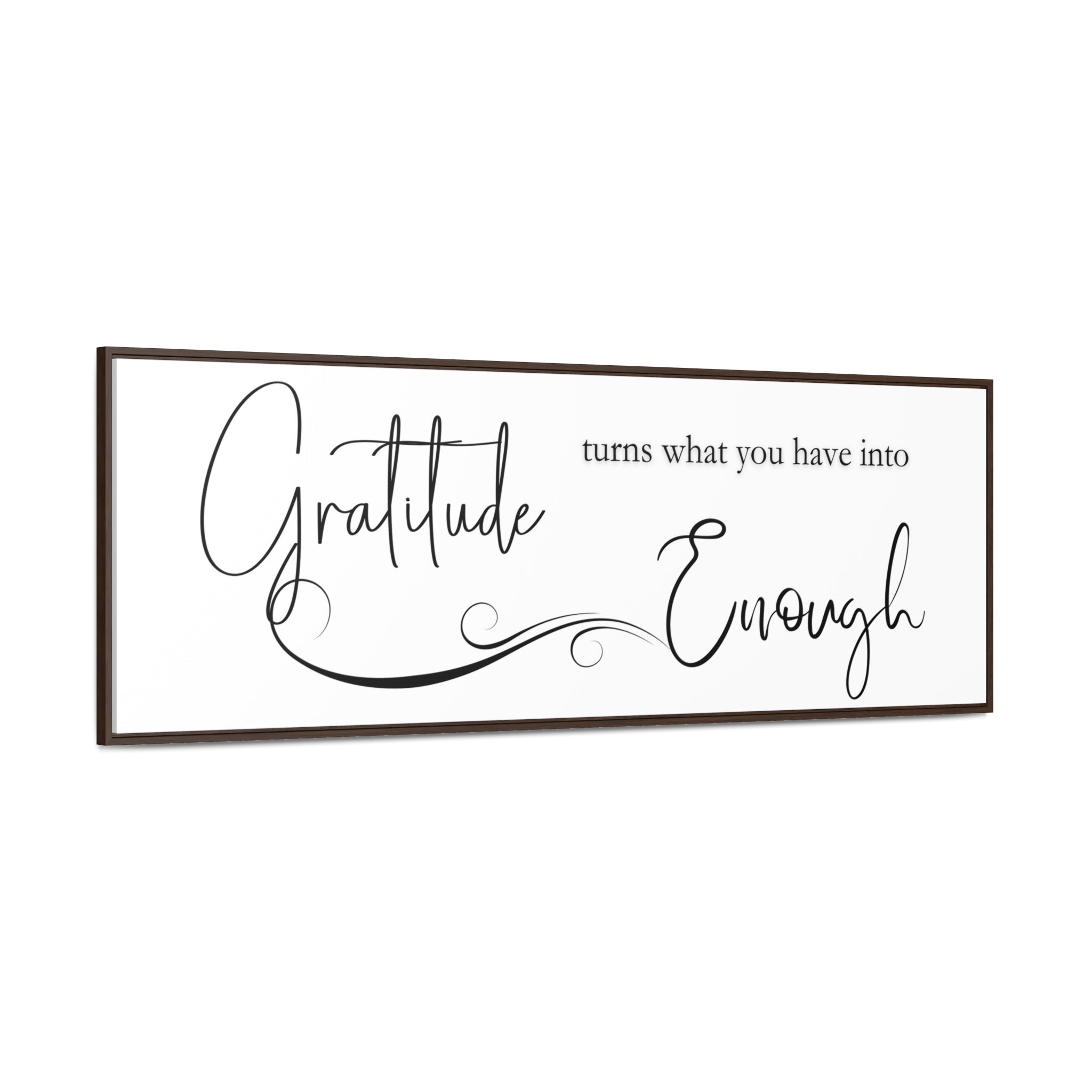 Gratitude Is Enough | Gratitude Wall Art | Canvas