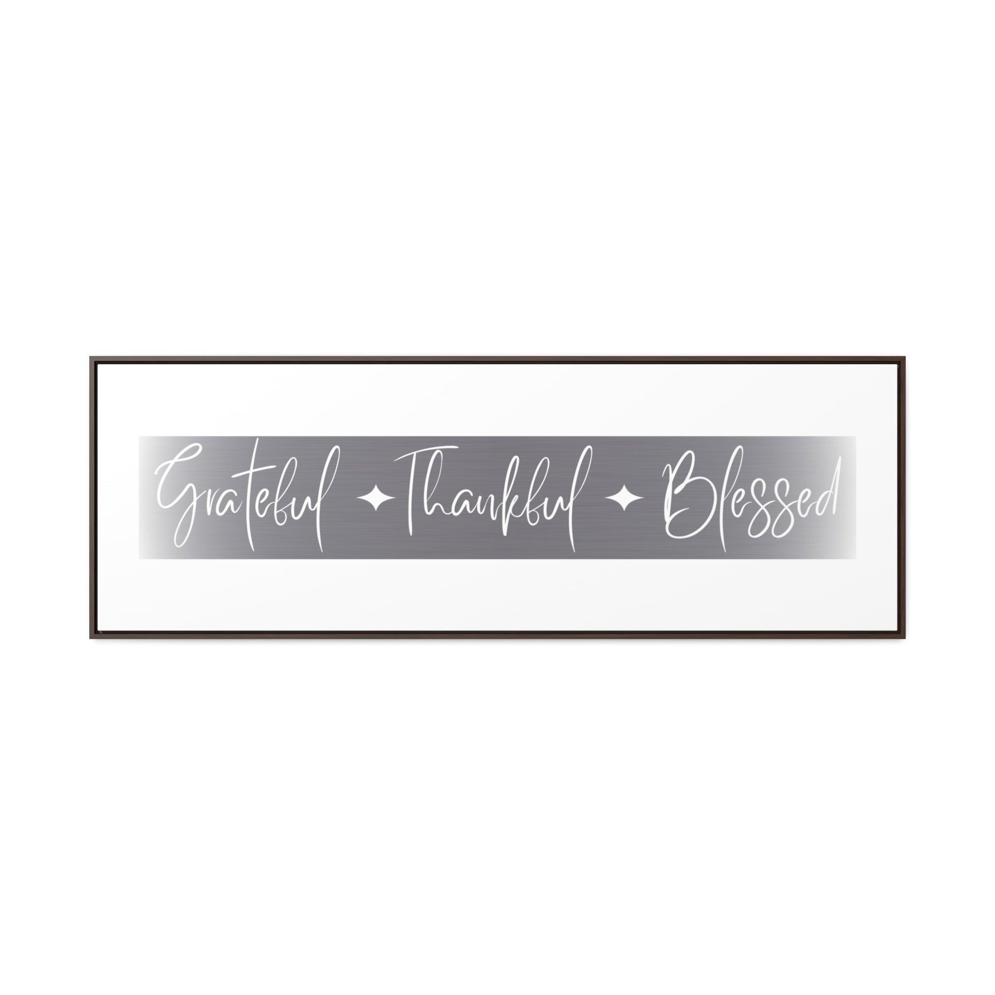 Grateful, Thankful, Blessed | Gratitude Wall Art | Canvas