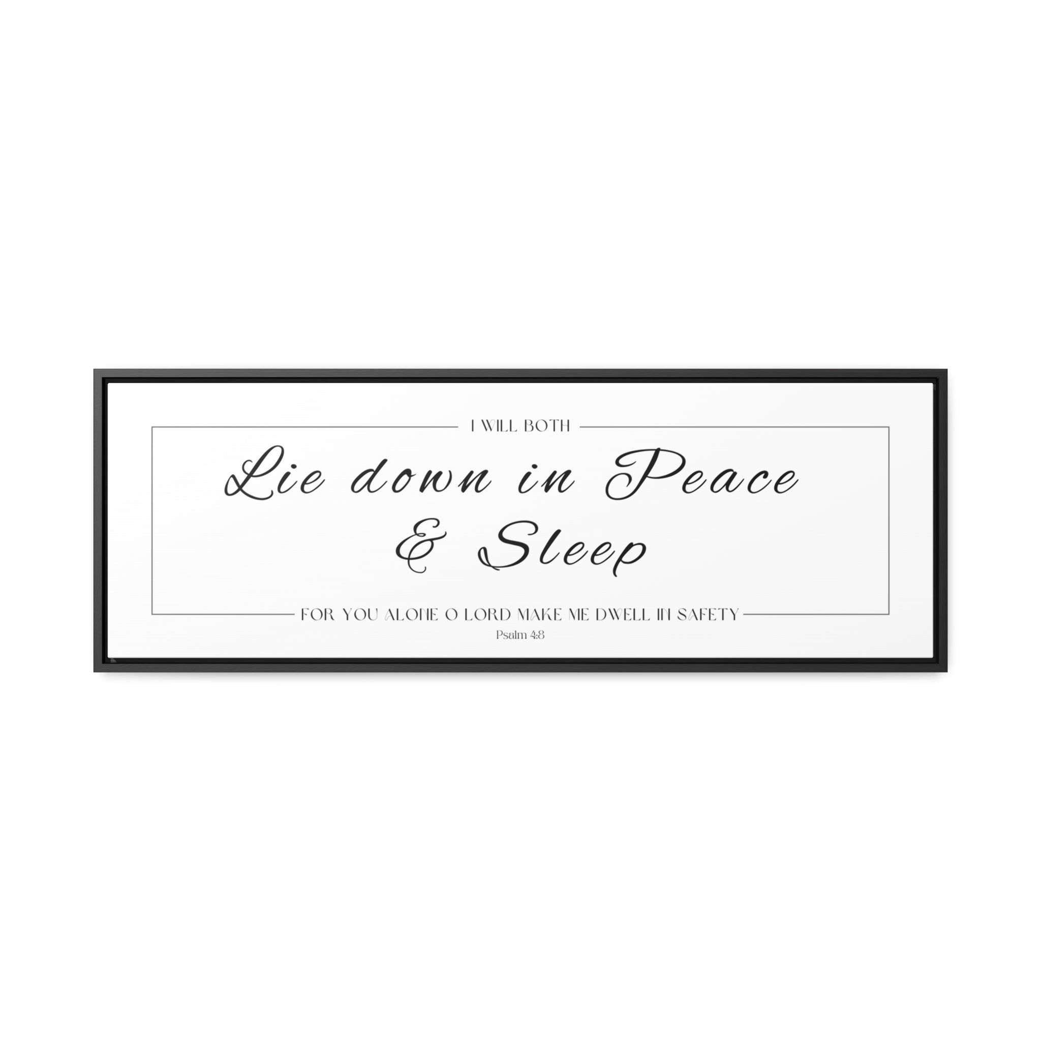 I Will Both Lie Down In Peace & Sleep | Christian Wall Art