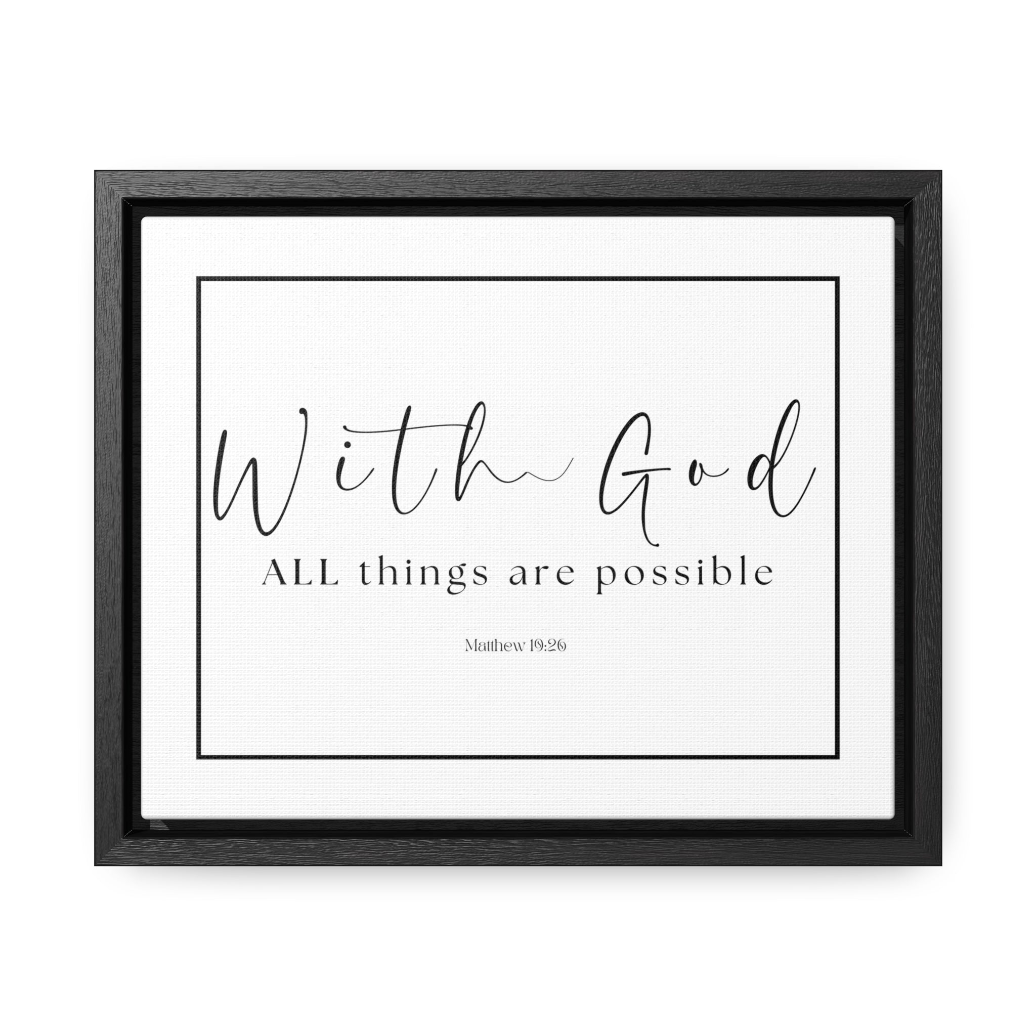 With God All Things Are Possible | Christian Wall Art