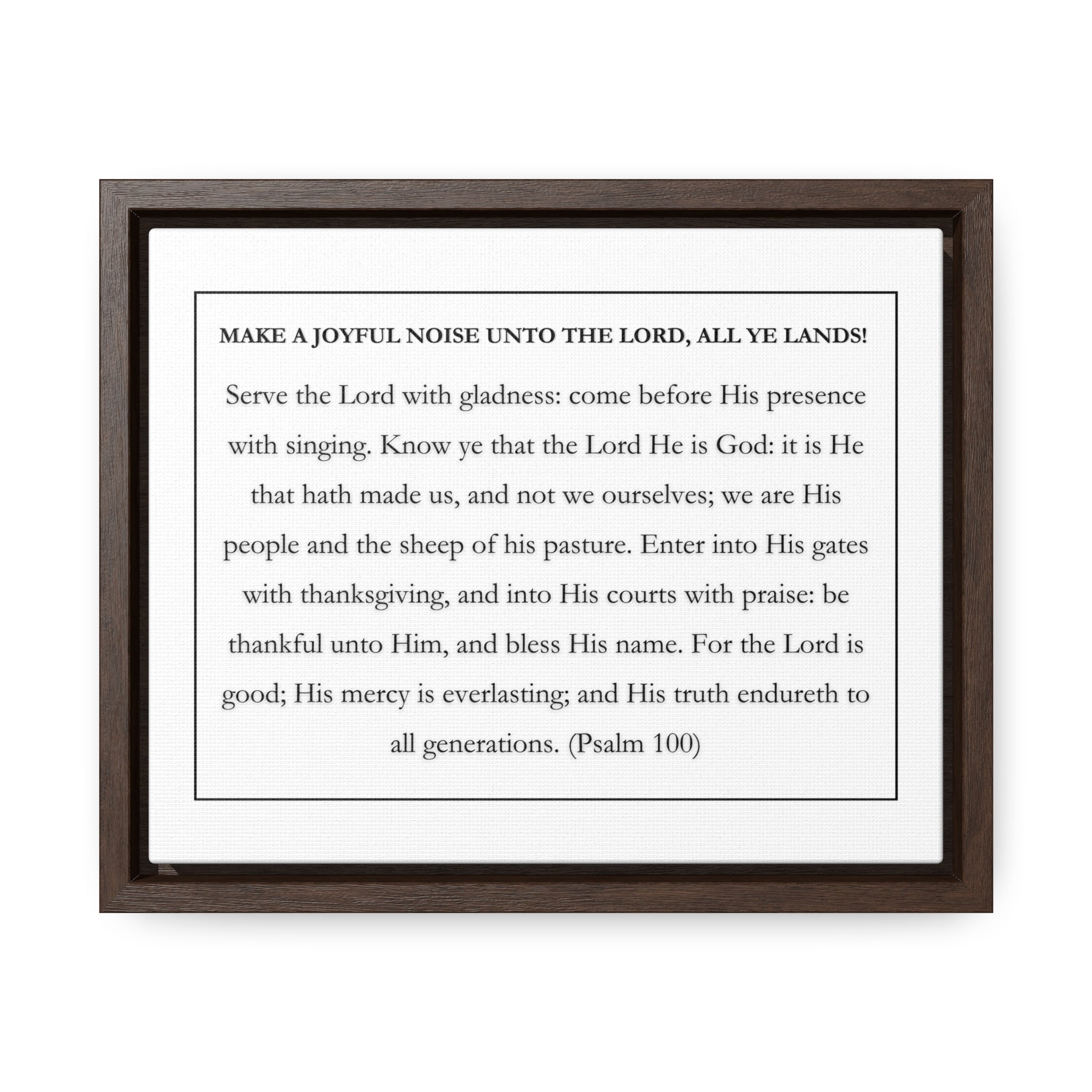 Make A Joyful Noise Unto The Lord | Christian Wall Art