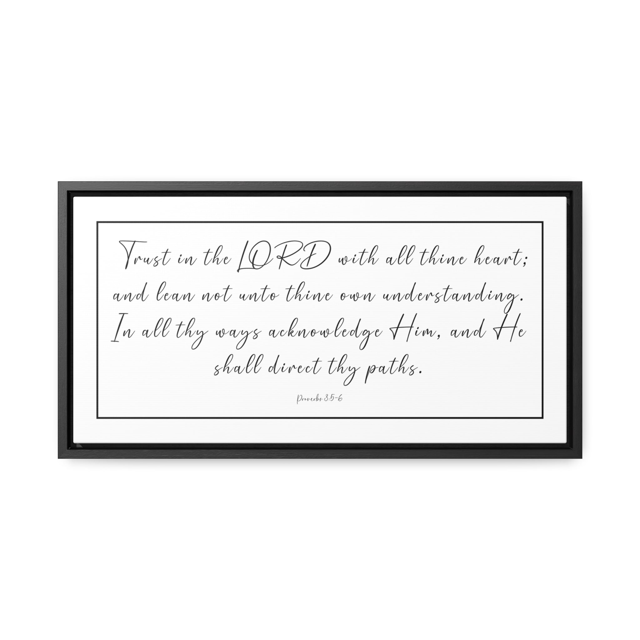 Trust In The Lord With All Your Heart | Christian Wall Art