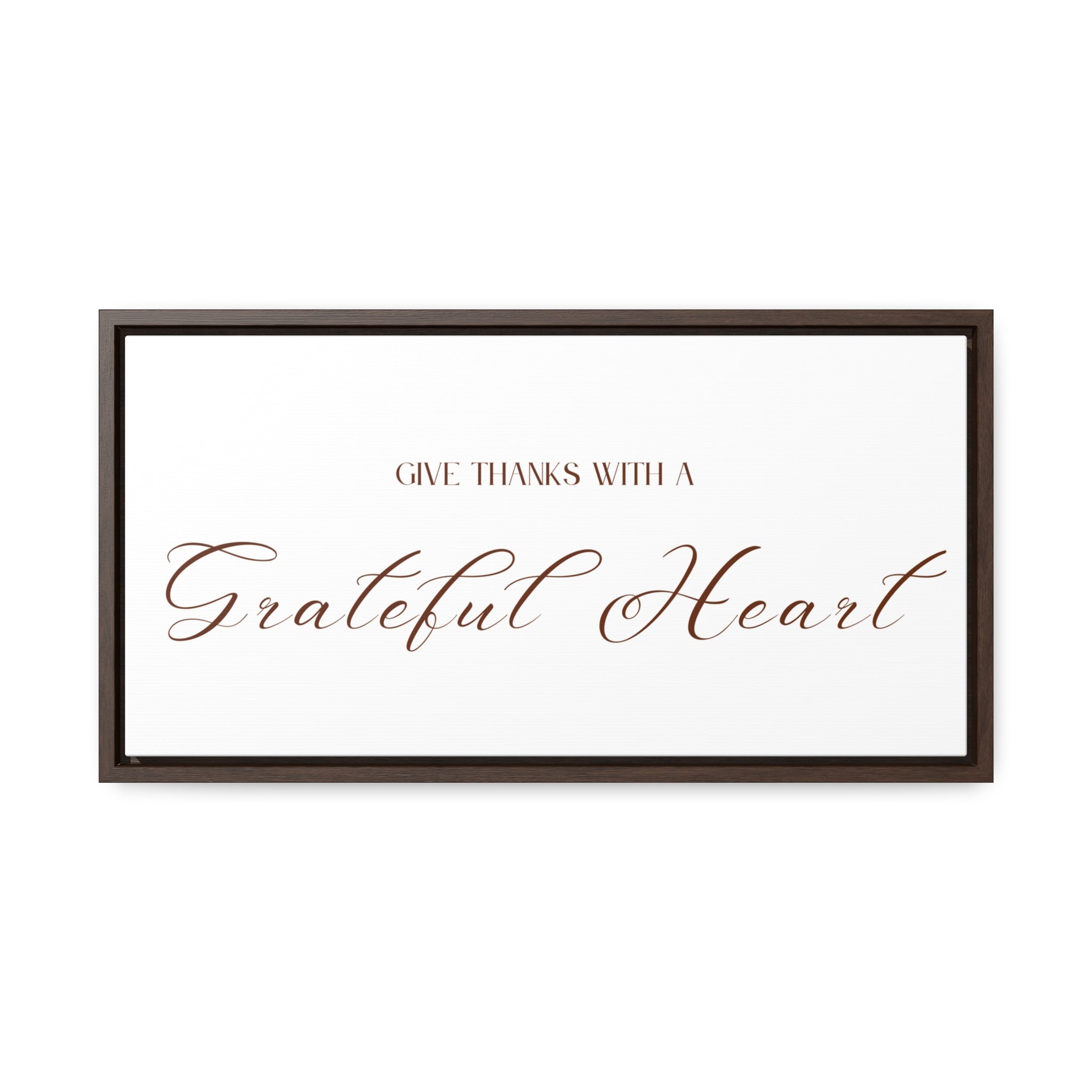 Give Thanks With Grateful Hearts | Gratitude Wall Art | Canvas