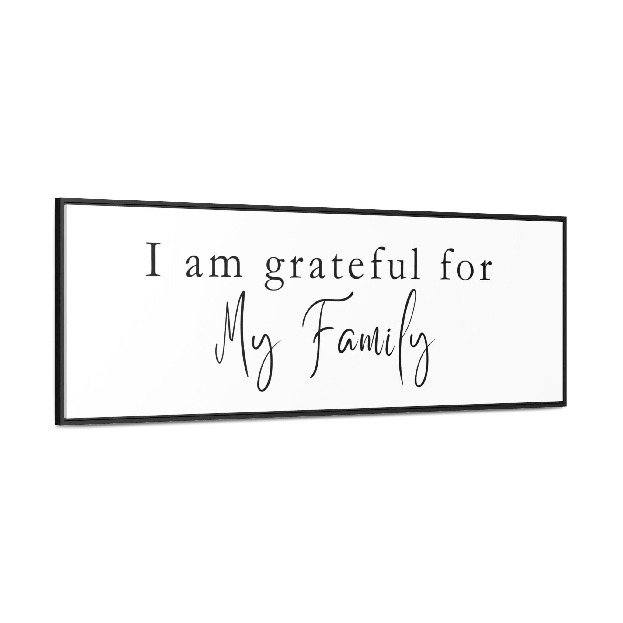 Grateful For Family | Gratitude Wall Art | Canvas