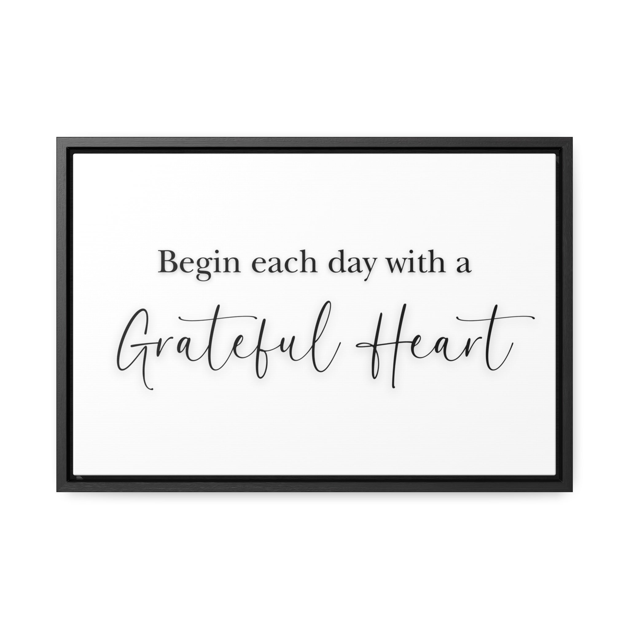 Begin With Grateful Hearts | Gratitude Wall Art | Canvas