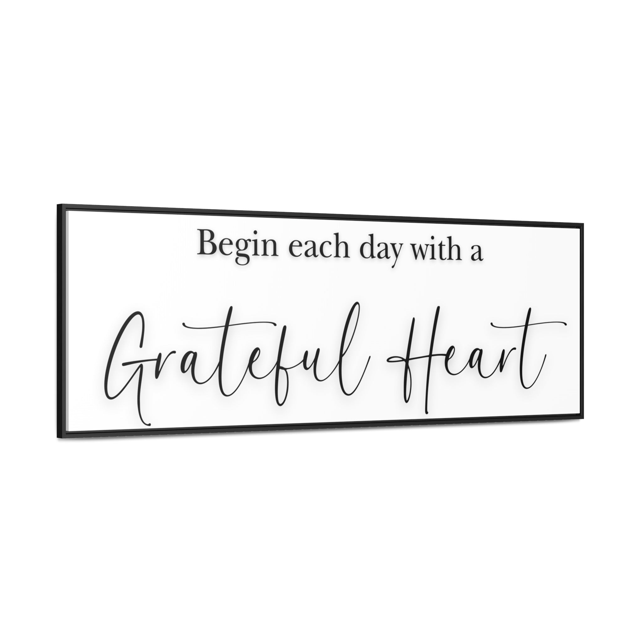 Begin With Grateful Hearts | Gratitude Wall Art | Canvas