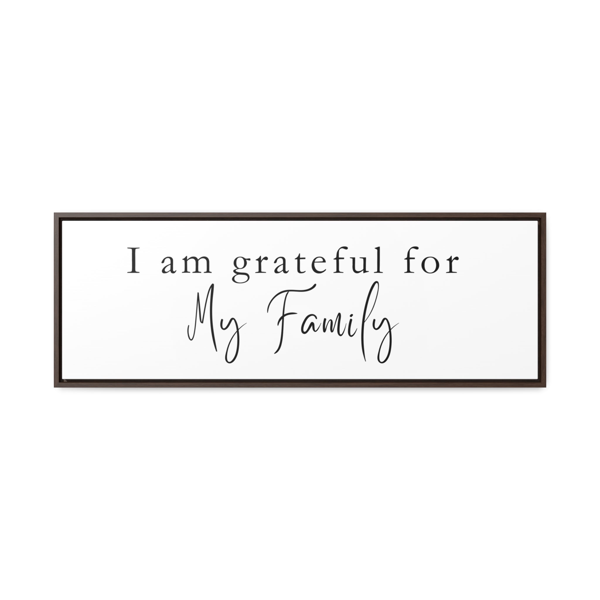 Grateful For Family | Gratitude Wall Art | Canvas