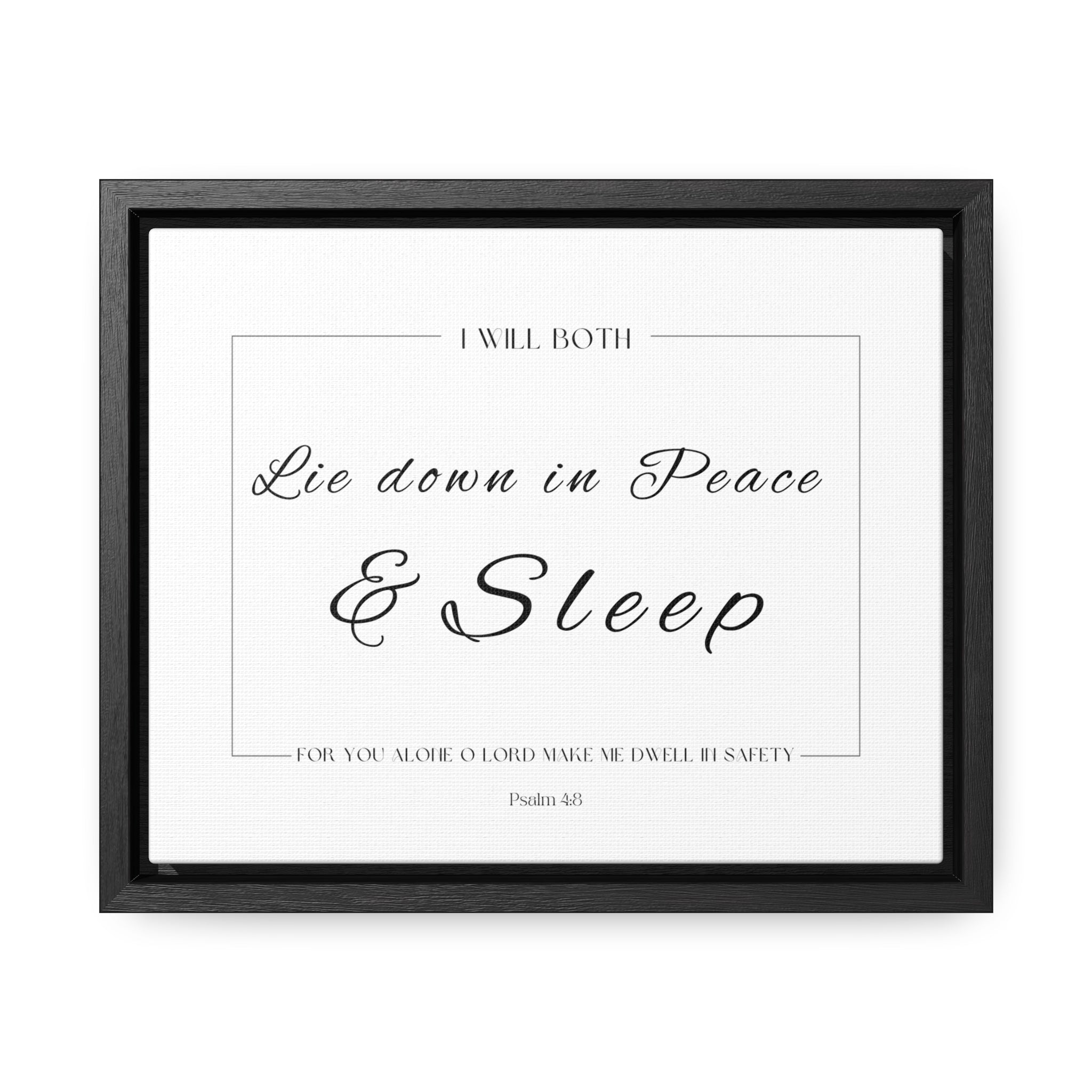 I Will Both Lie Down In Peace & Sleep | Christian Wall Art