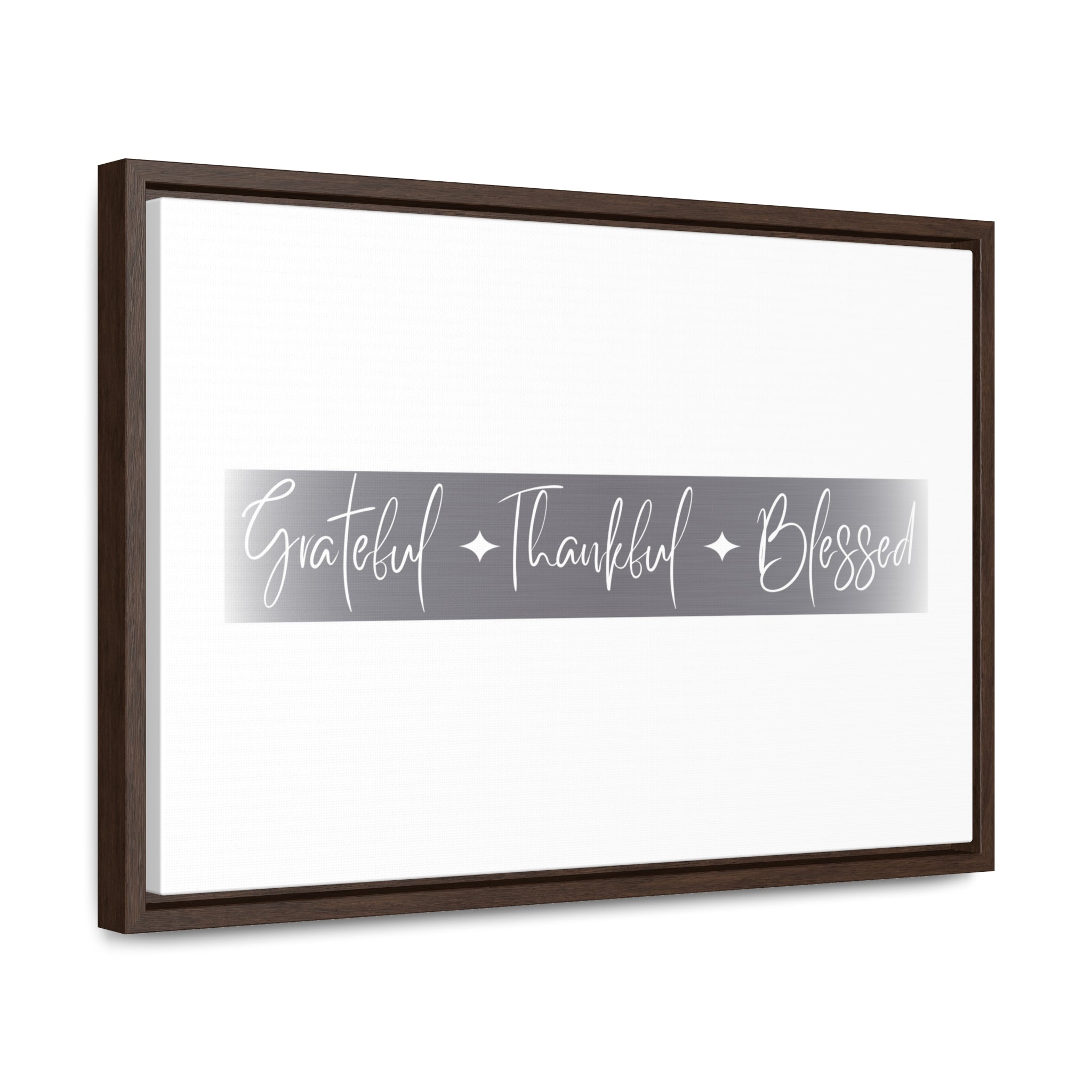 Grateful, Thankful, Blessed | Gratitude Wall Art | Canvas