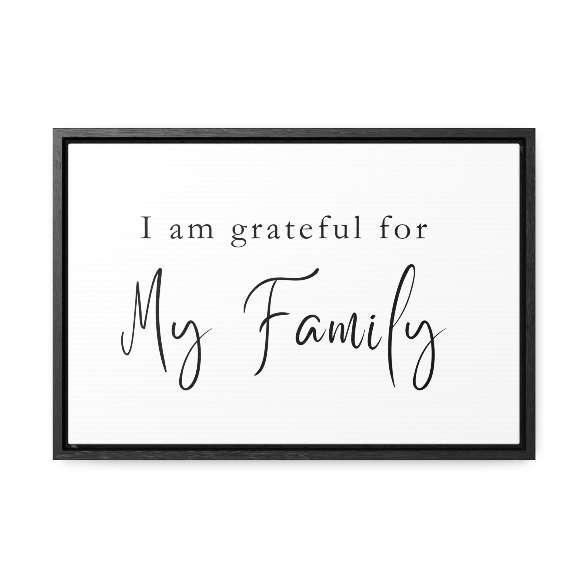 Grateful For Family | Gratitude Wall Art | Canvas