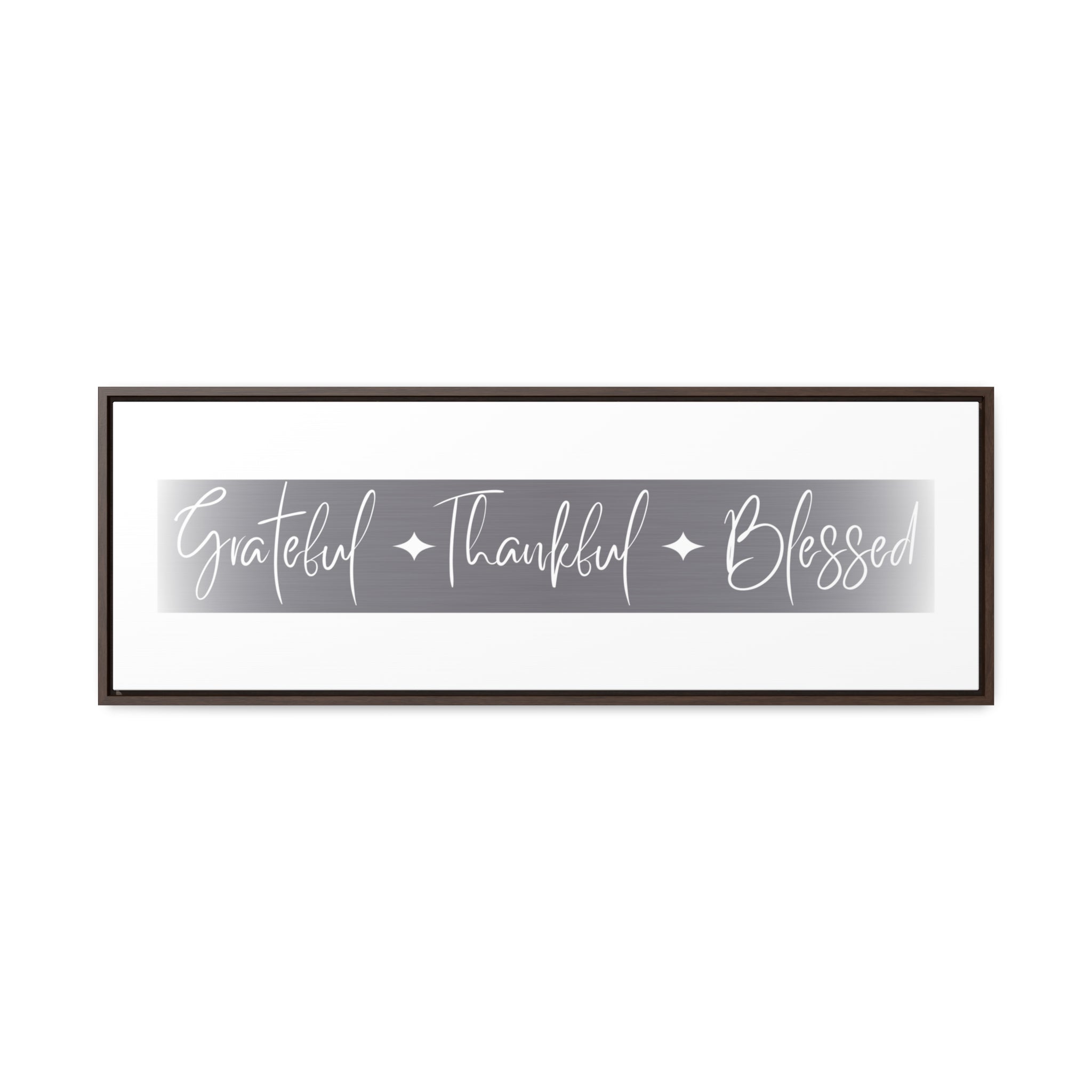 Grateful, Thankful, Blessed | Gratitude Wall Art | Canvas