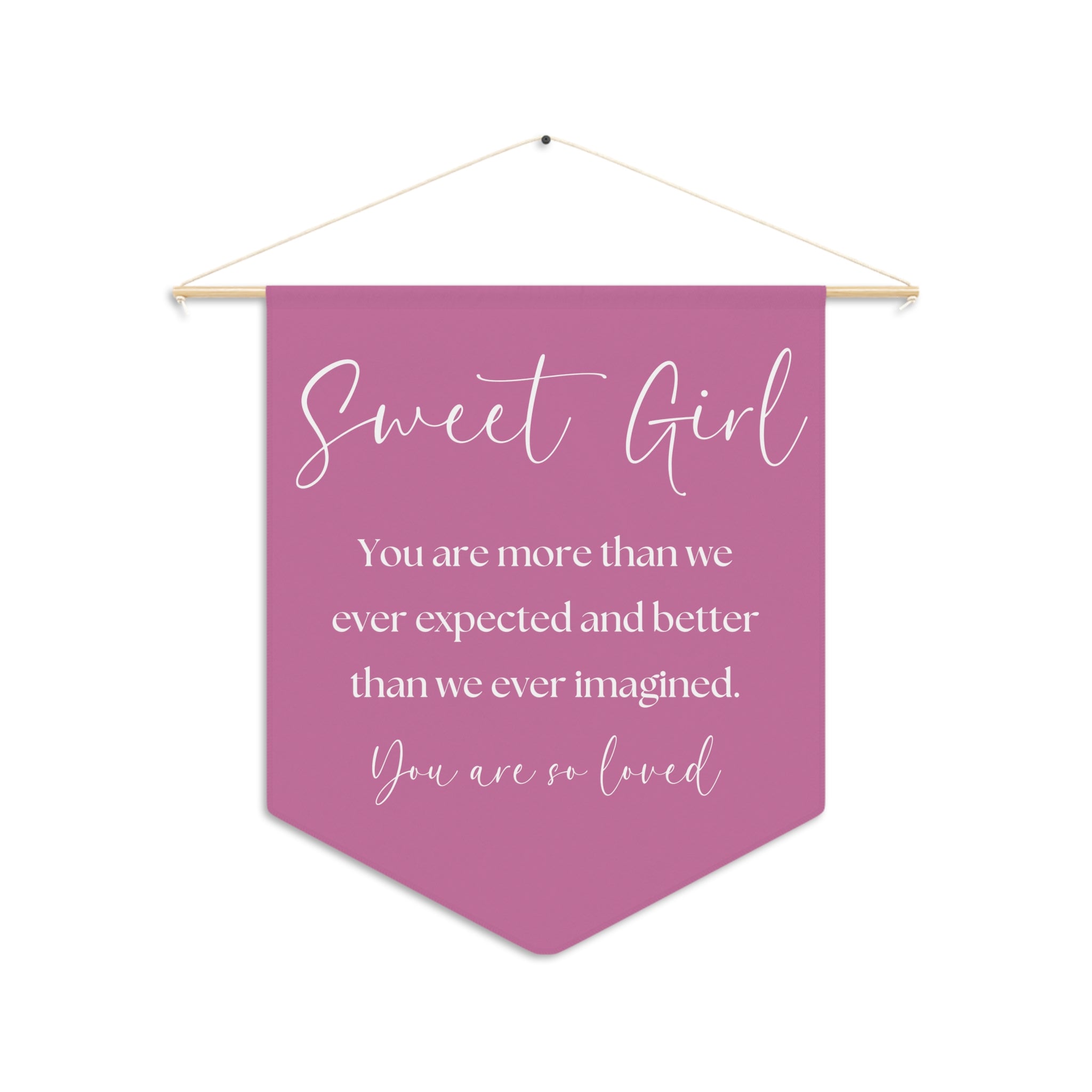 Sweet Girl Inspiration | Nursery Pennant Wall Art