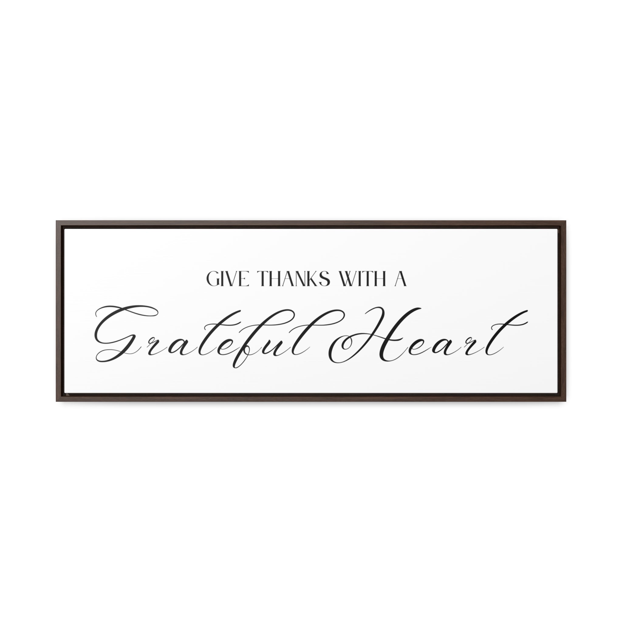 Give Thanks With Grateful Hearts | Gratitude Wall Art | Canvas