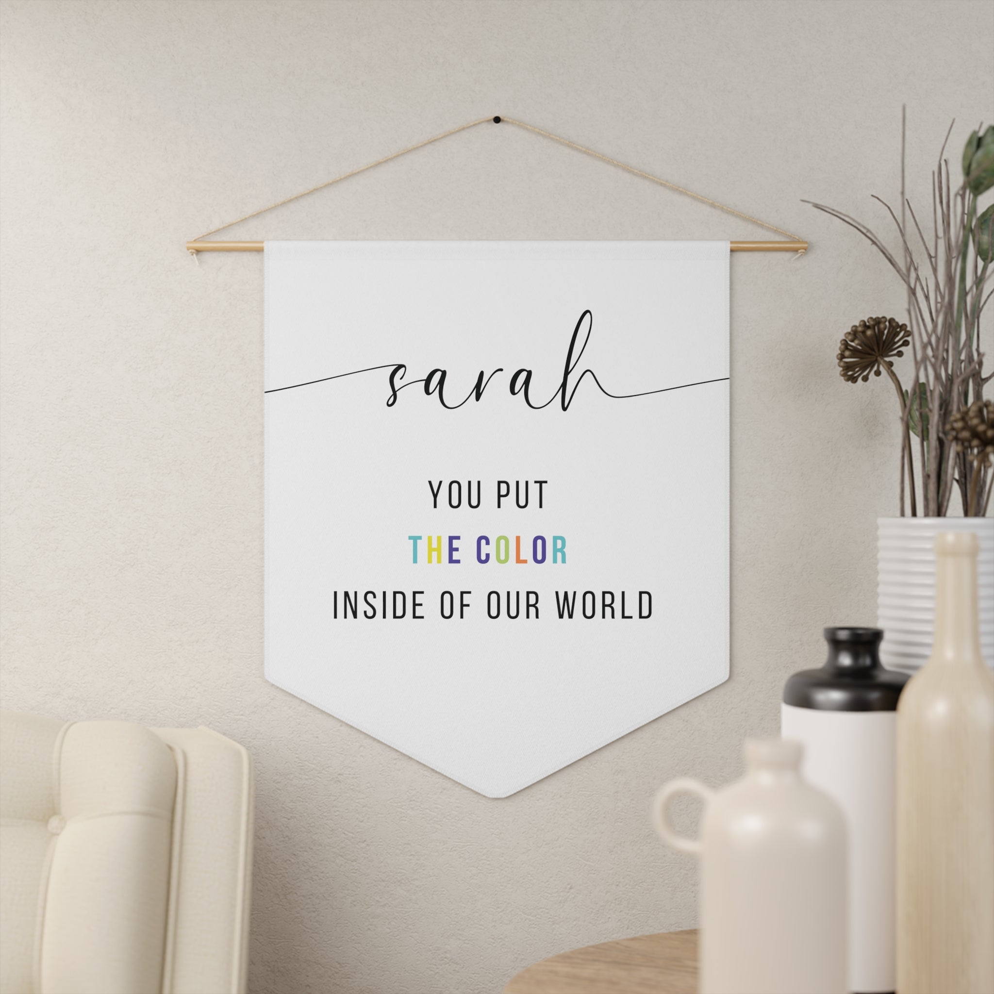 The Color In Our World | Nursery Pennant Wall Art