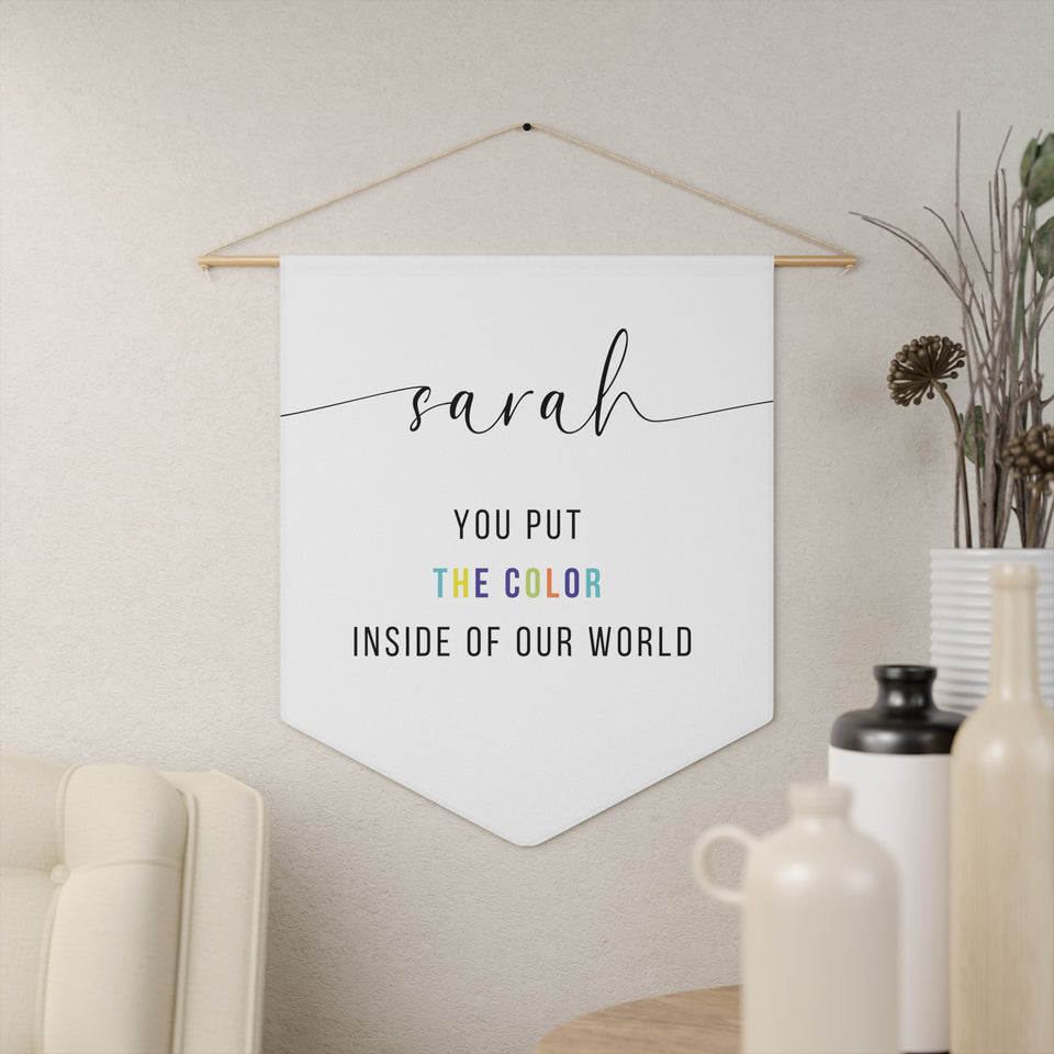 The Color In Our World | Nursery Pennant Wall Art