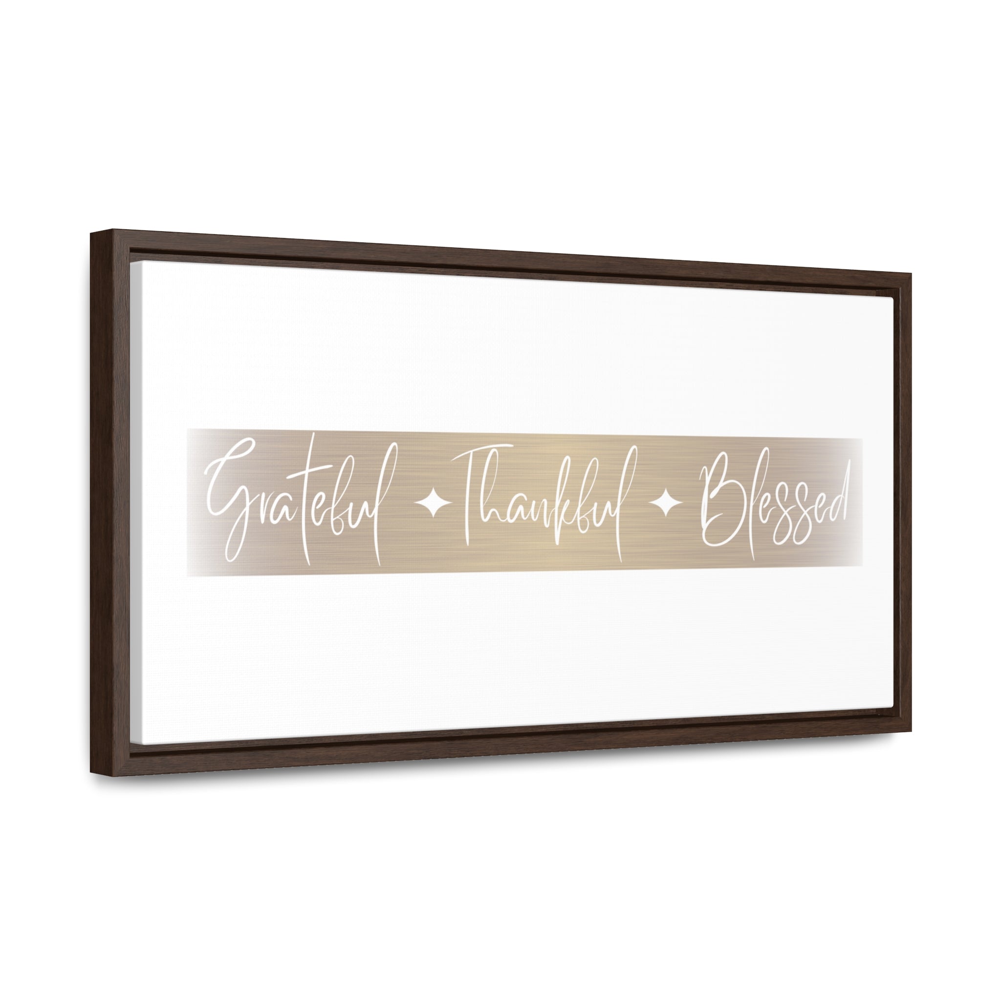 Grateful, Thankful, Blessed | Gratitude Wall Art | Canvas