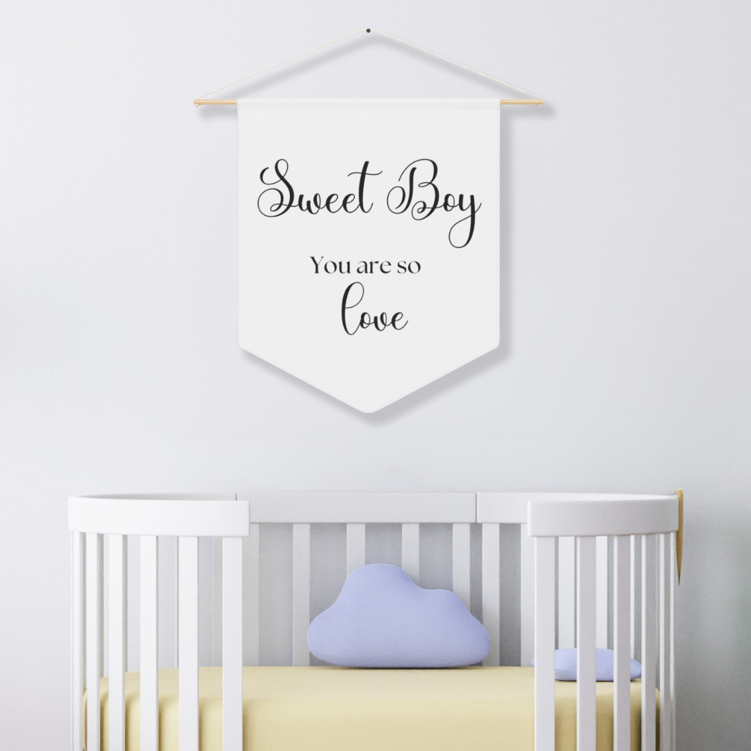 Sweet Boy You Are So Loved | Nursery Pennant Wall Art