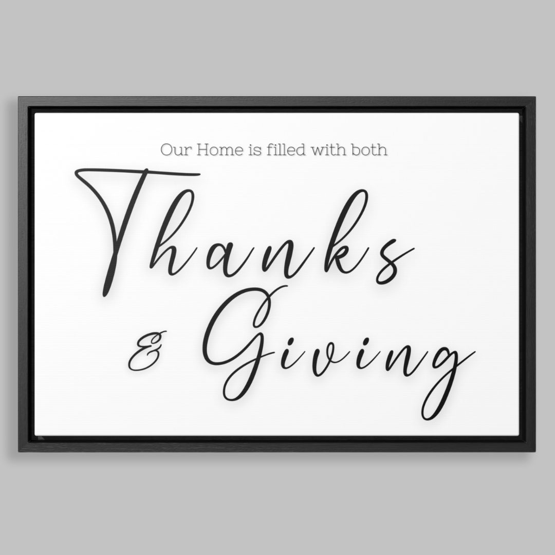 Home Of Thanks And Giving | Gratitude Wall Art | Canvas