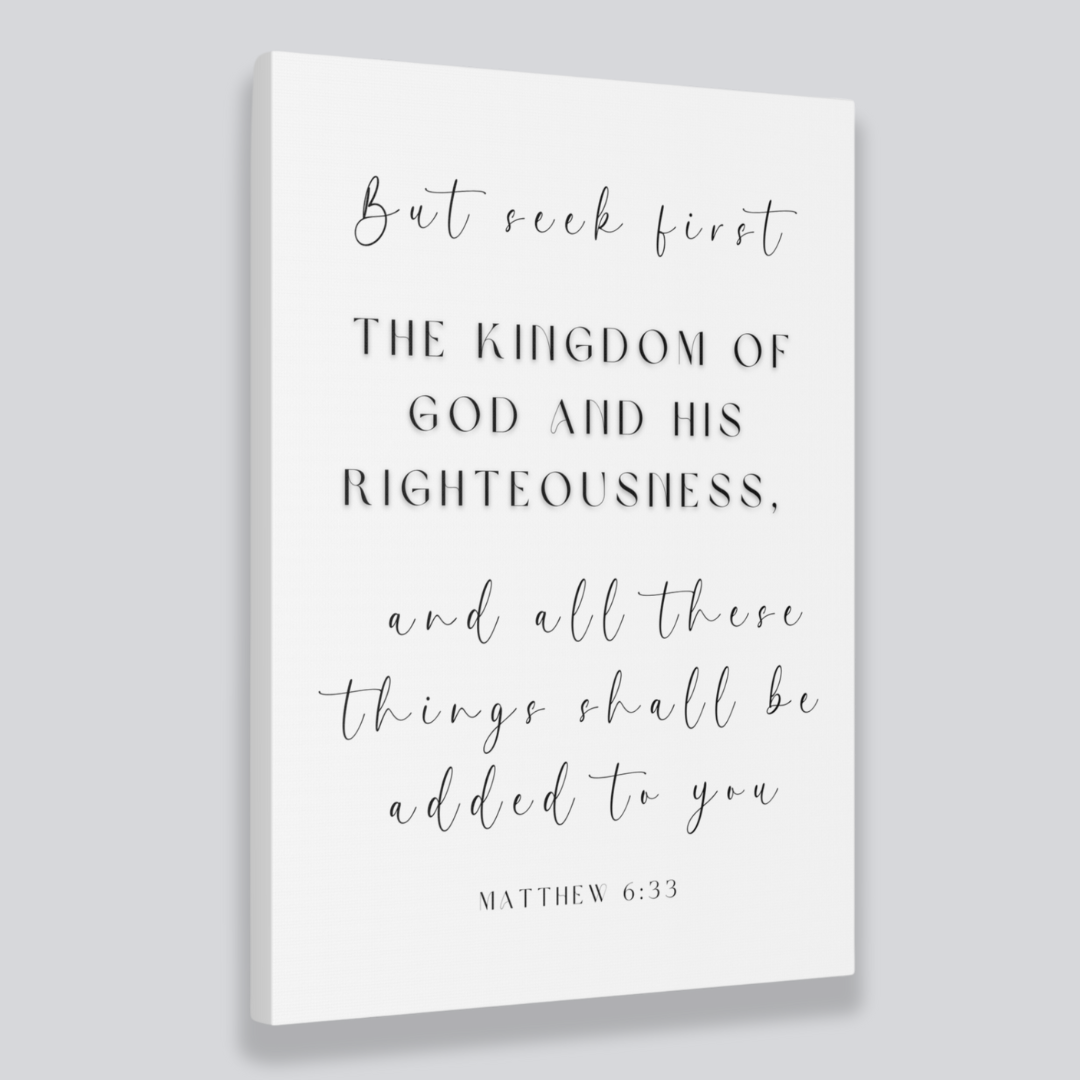 Seek First The Kingdom Of God | Office Wall Art