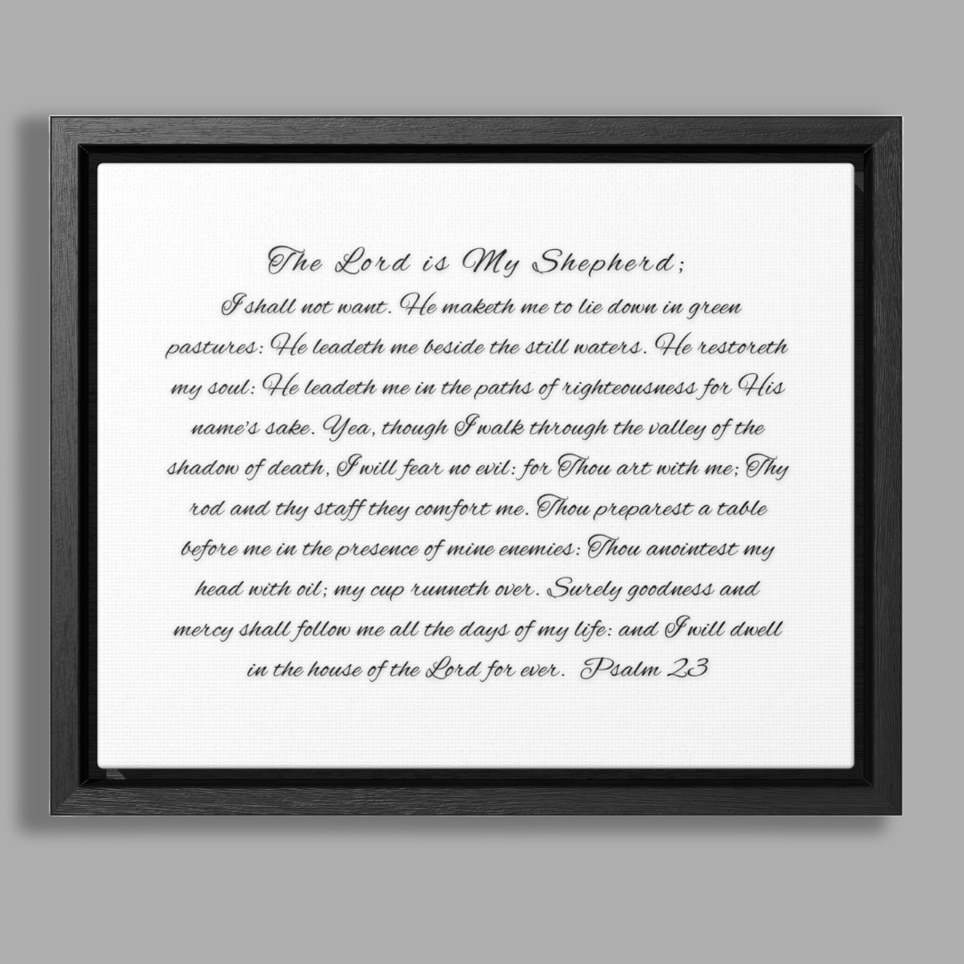 The Lord His My Shepherd I Shall Not Want | Christian Wall Art