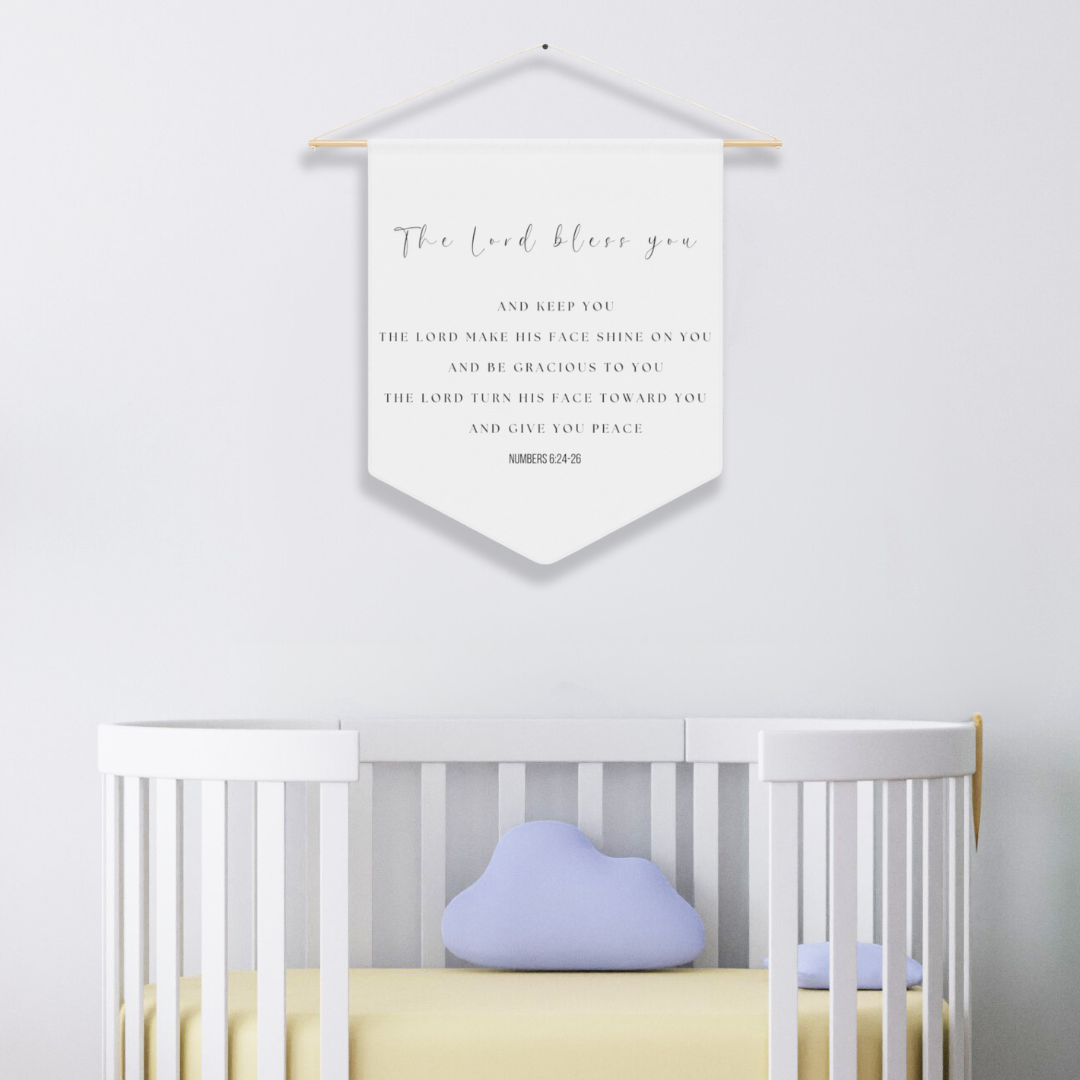 The Lord Bless You | Nursery Pennant Wall Art